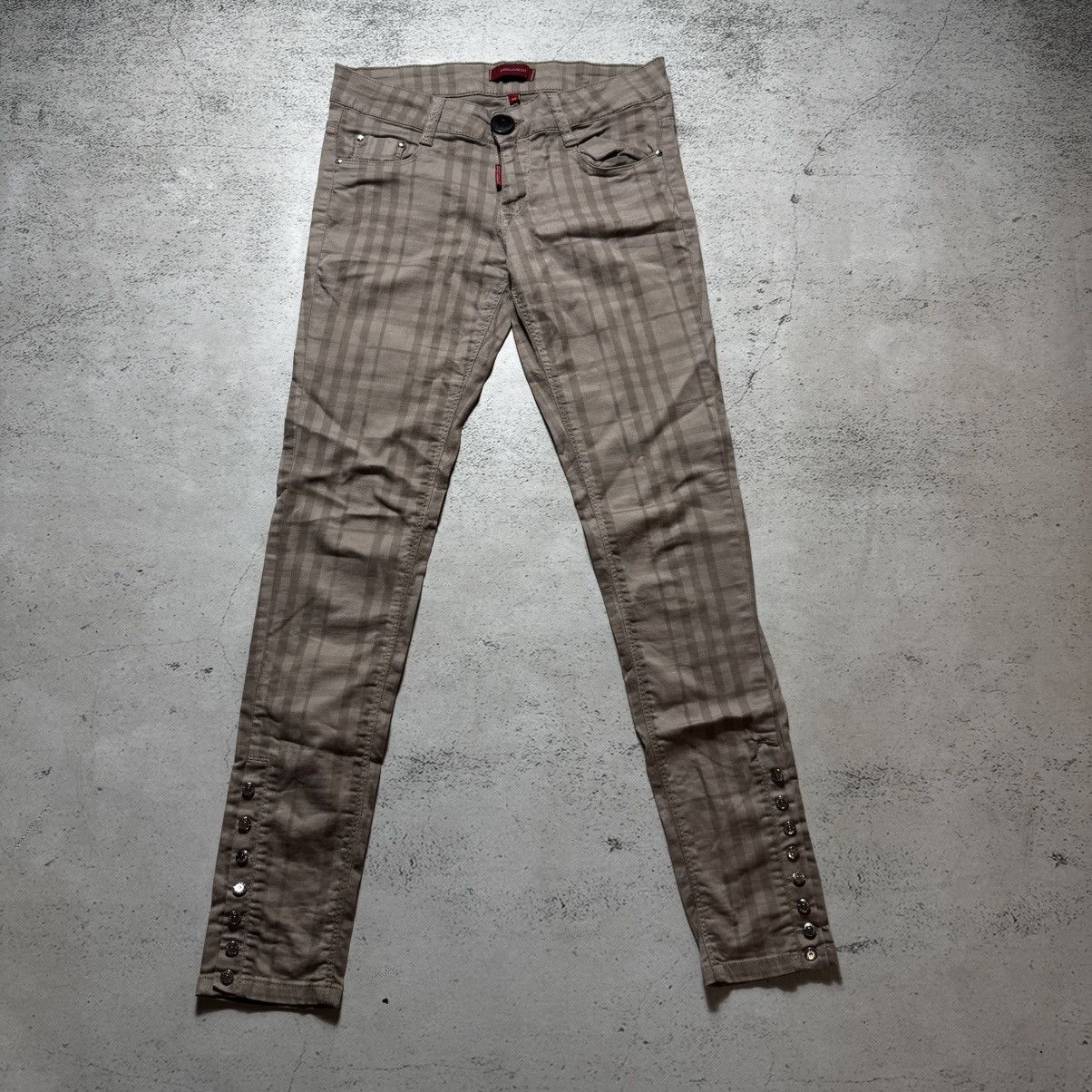 Dsquared2 vintage disquared pants y2k with buttons ups Size 28" / US 6 / IT 42 - 1 Thumbnail