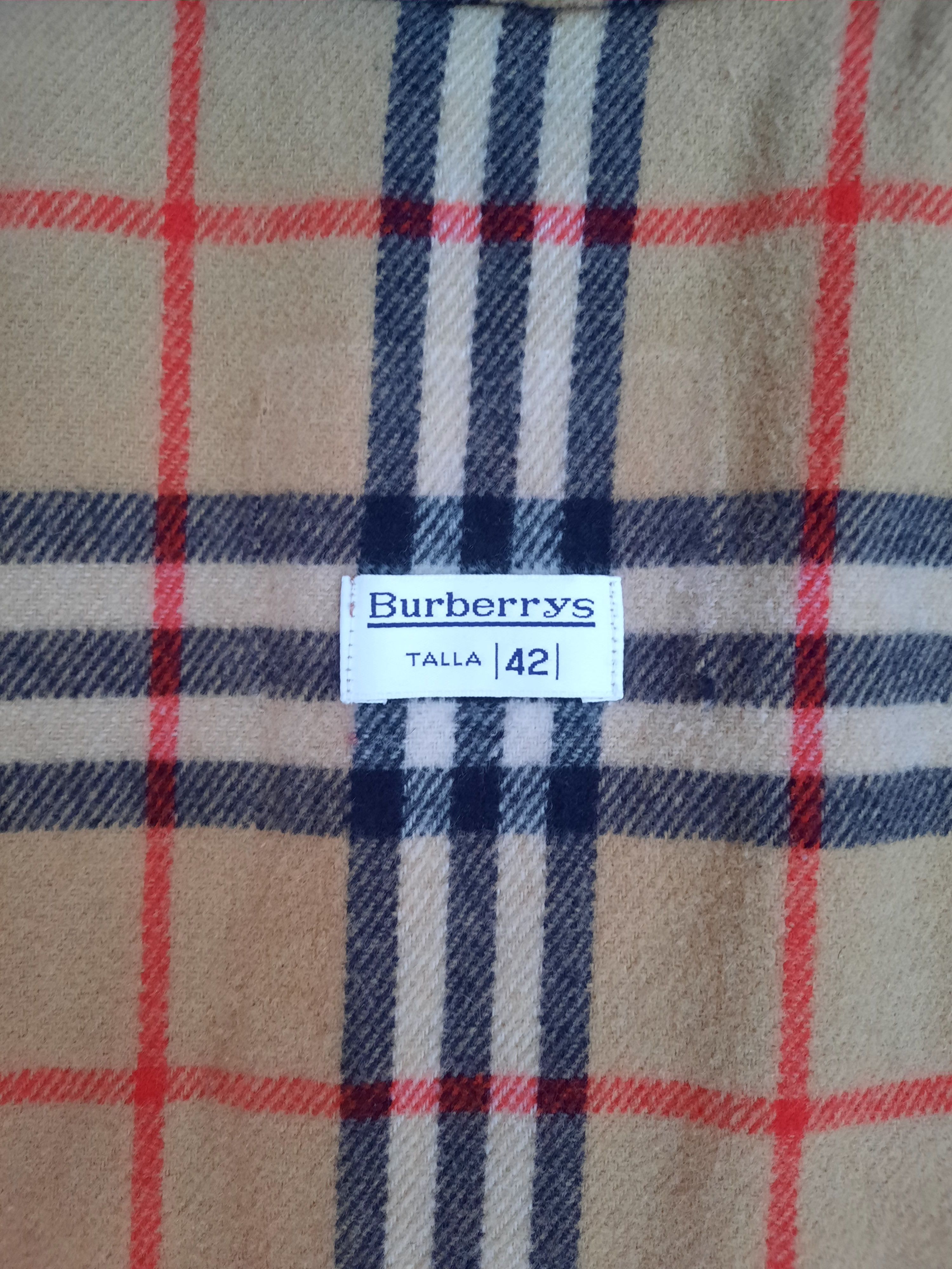 Burberry 90s Burberrys Wool Hooded Camel Coat Nova Check Lining Size US L / EU 52-54 / 3 - 4 Thumbnail