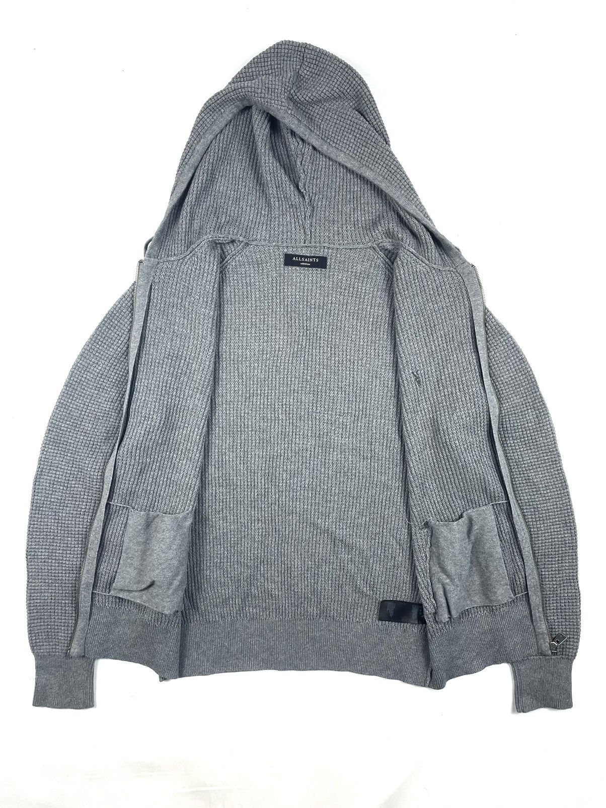 Allsaints All Saints Grey Zip Hoodie Y2K Style Size: M - L Size US L / EU 52-54 / 3 - 3 Thumbnail