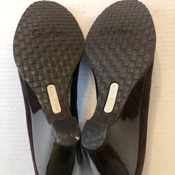 Cole Haan Cole haan women's brown leather suede wedges size: 7 1/2B Size US 7.5 / IT 37.5 - 4 Thumbnail