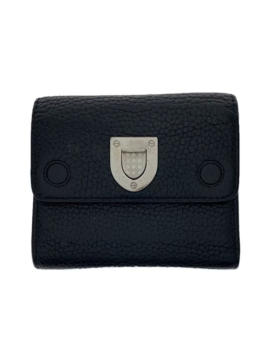 Dior Dior Leather Bi-Fold Wallet Black Size ONE SIZE - 1 Thumbnail
