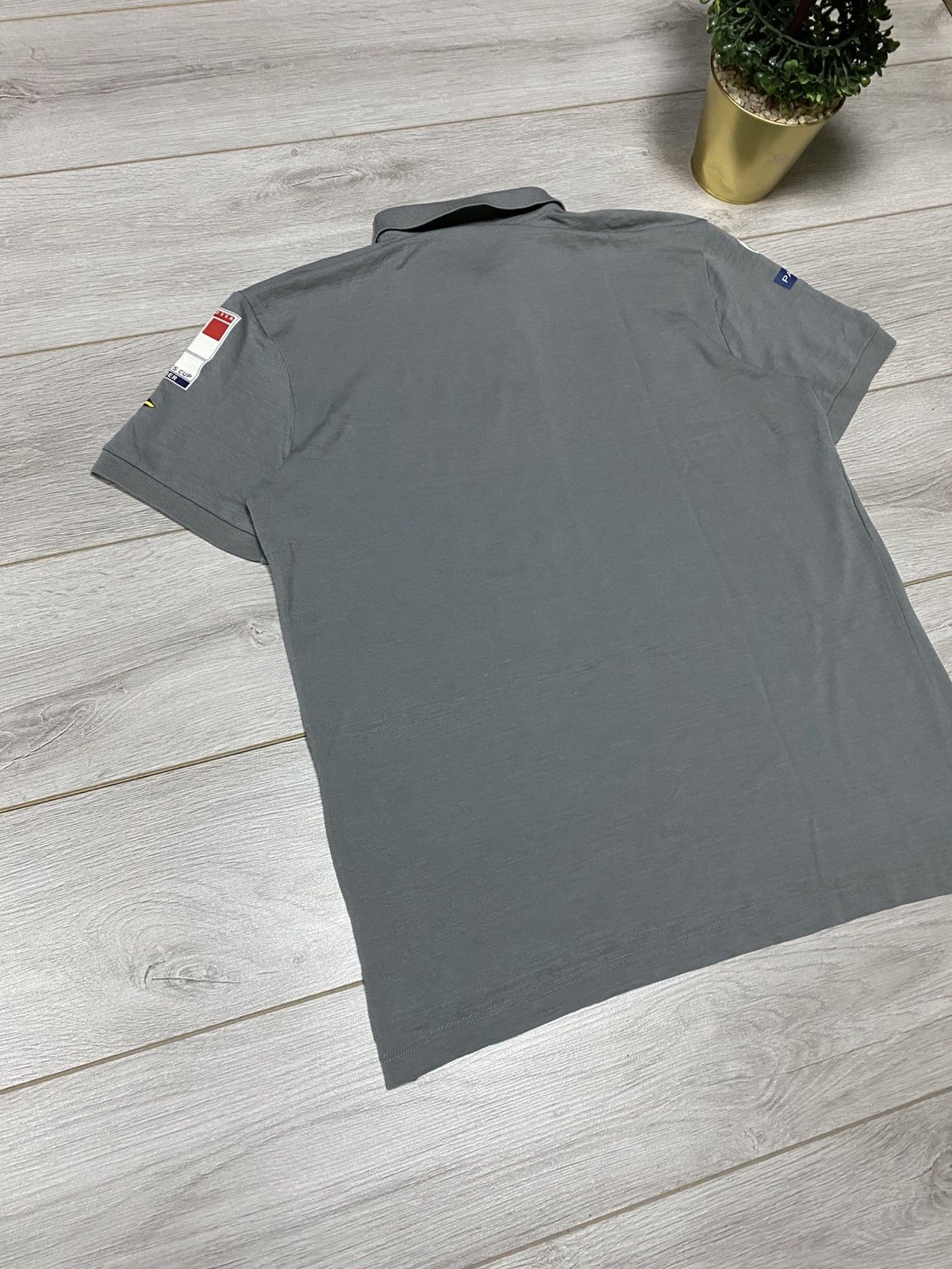 Prada Luna Rossa vintage Pirelli americas cup polo red tab