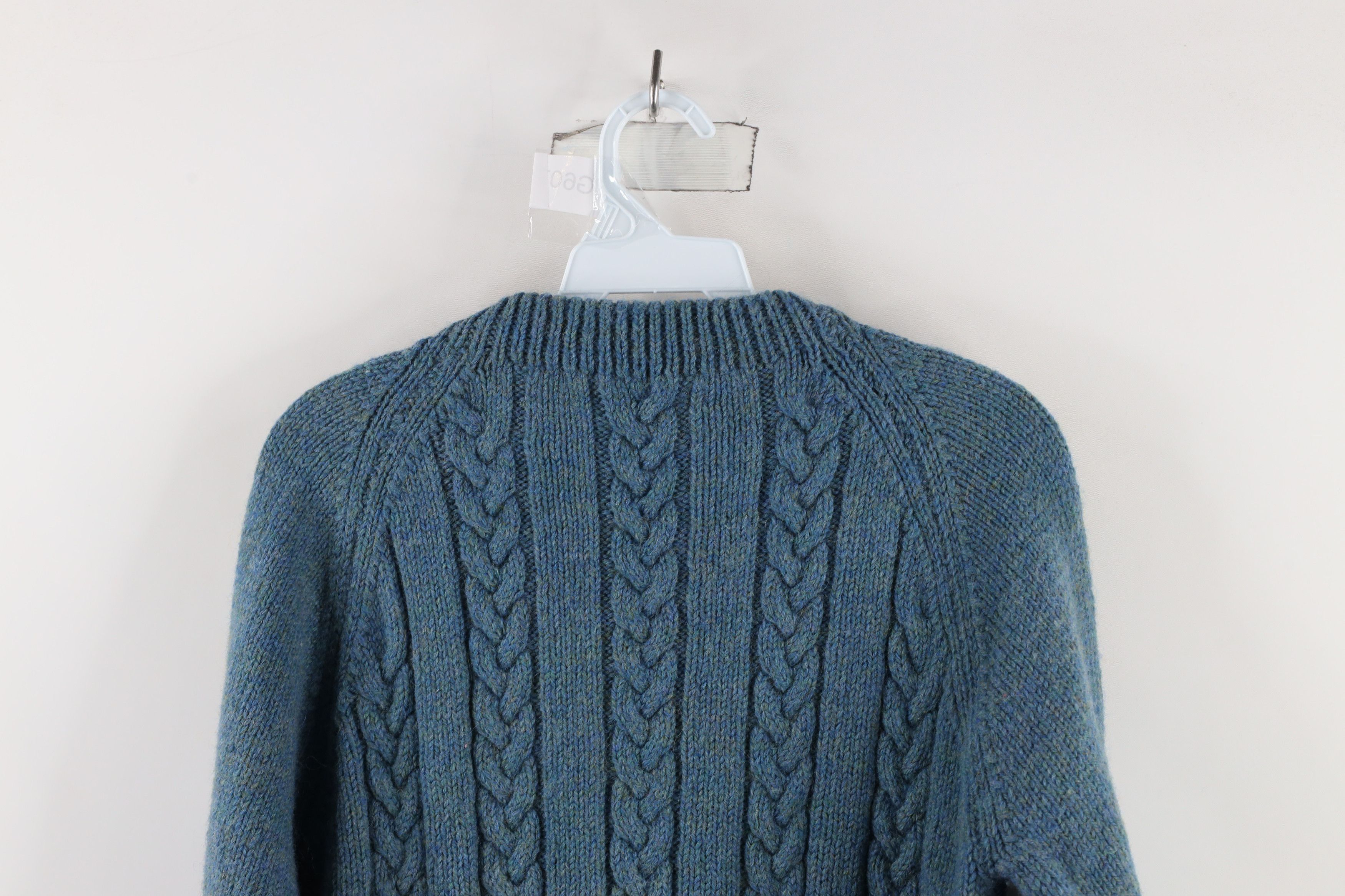 Vintage Vintage 50s 60s Streetwear Wool Blend Cable Knit Sweater Size M / US 6-8 / IT 42-44 - 9 Thumbnail