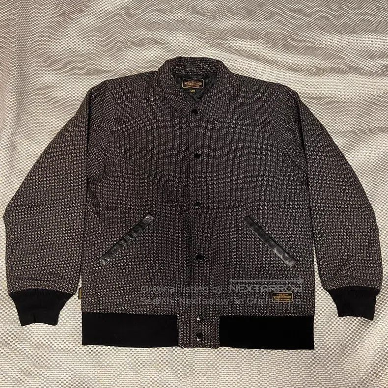 Neighborhood Neighborhood Pepper Salt Wool Knit Baseball Jacket Size US L / EU 52-54 / 3 - 1 Thumbnail