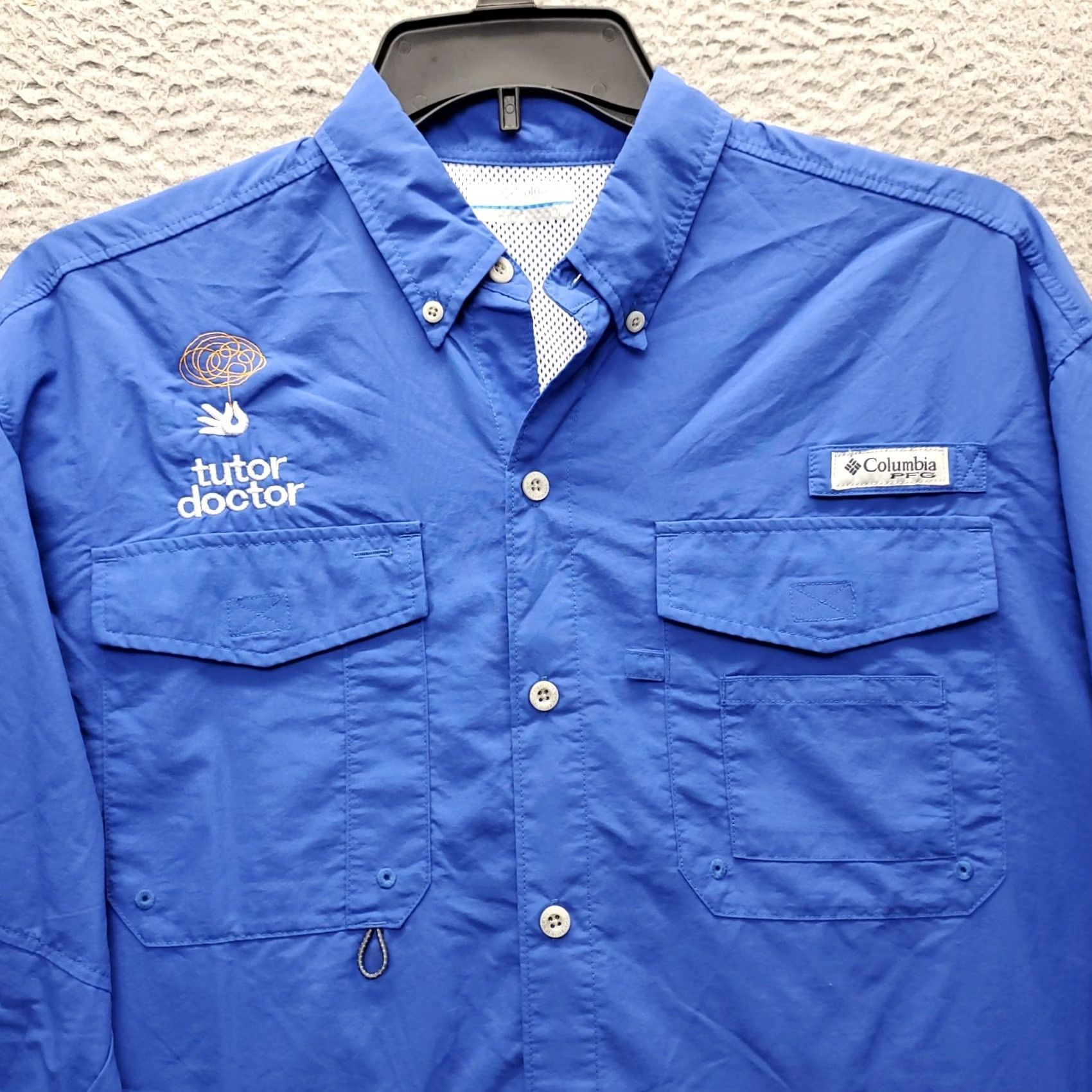 Vintage Columbia PFG Fishing Shirt Mens Medium Blue Nylon Embroidered Vented Button Down Shirt Mens Size US M / EU 48-50 / 2 - 6 Thumbnail