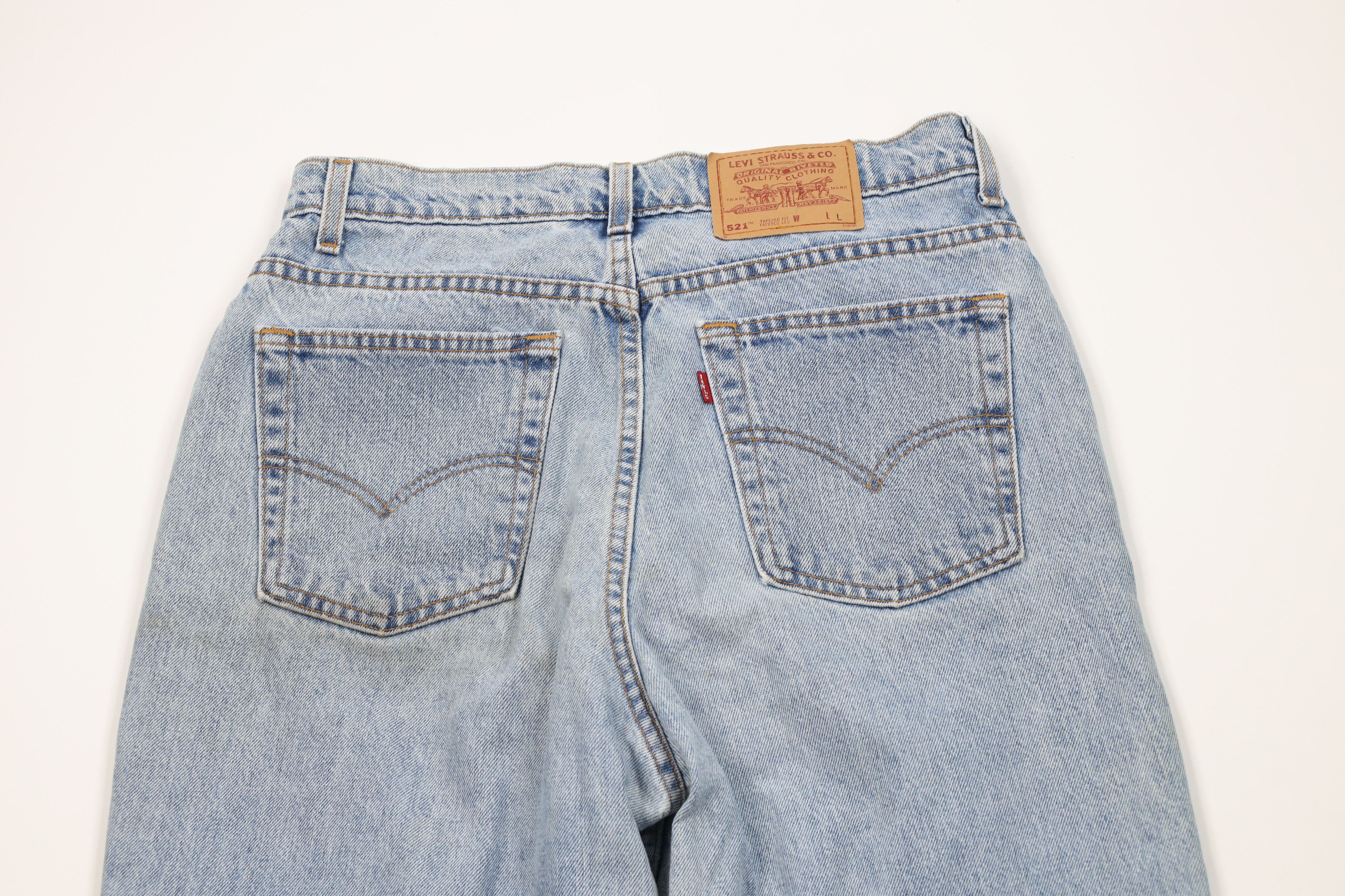 Levi's Vintage 90s Levis 521 Tapered Leg Fit Denim Jeans Blue Size US 32 / EU 48 - 10 Thumbnail