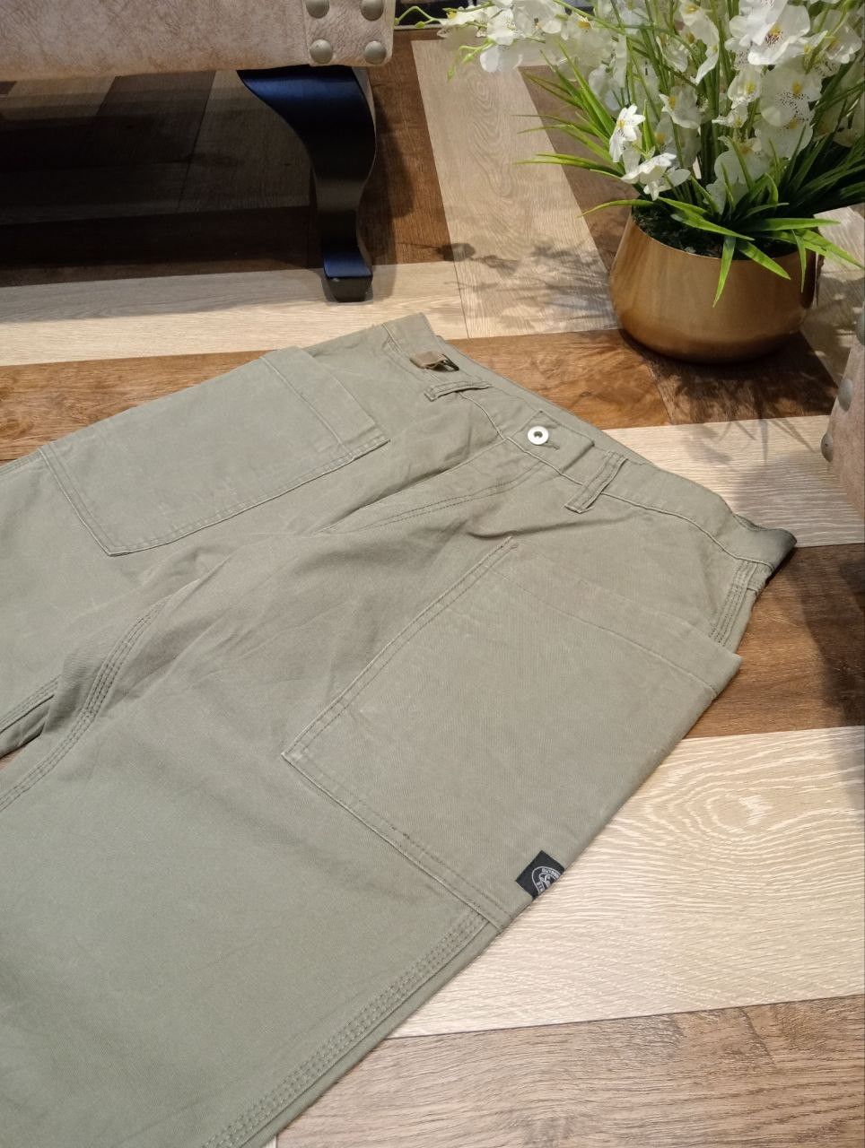 Snow Peak SNOW PEAK OLIVE GREEN MILITARY-STYLE CARGO PANTS Size US 34 / EU 50 - 5 Thumbnail