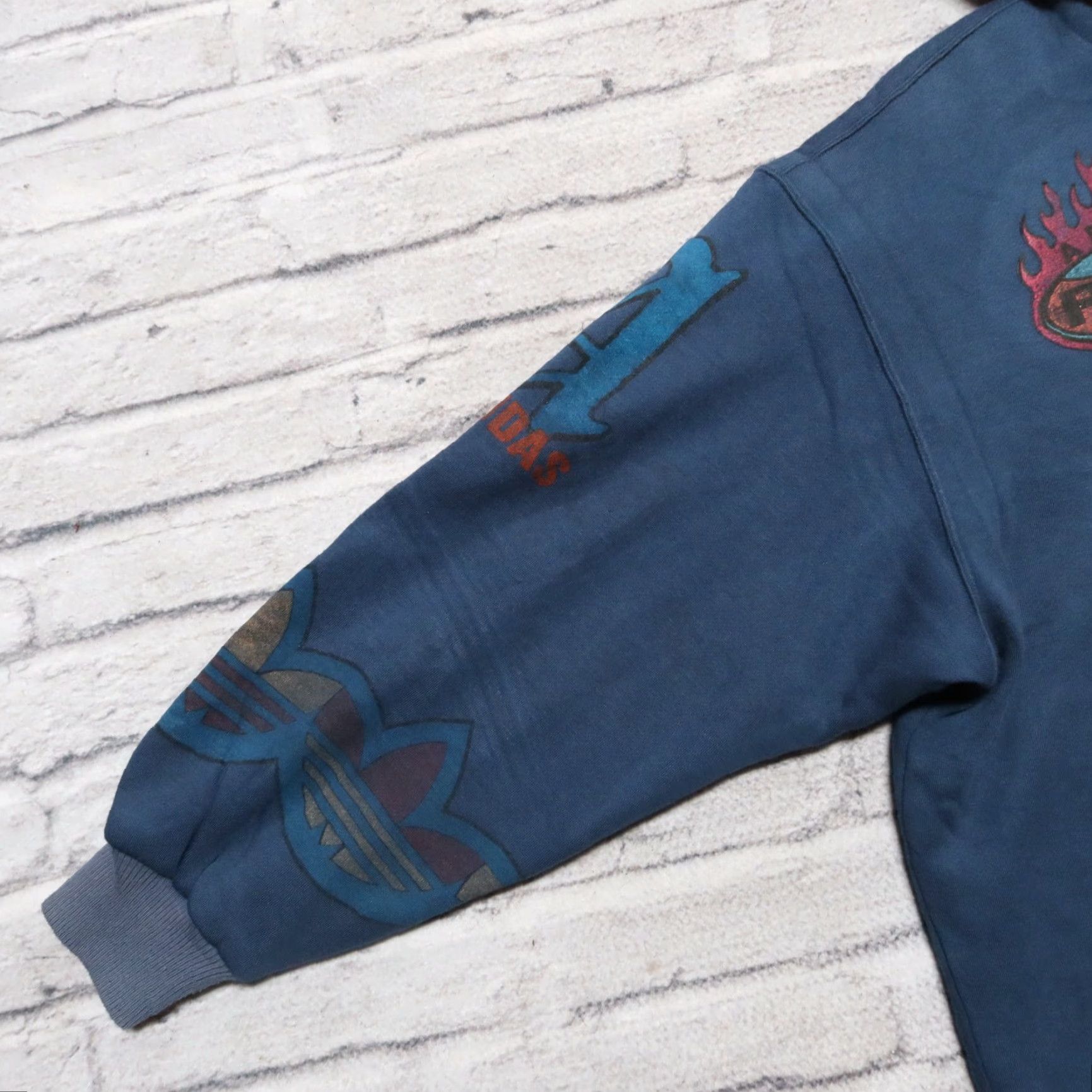 Adidas VINTAGE Adidas Trefoil Big Logo Hoodie Shirt Navy 90s Mens Large Size US L / EU 52-54 / 3 - 4 Thumbnail