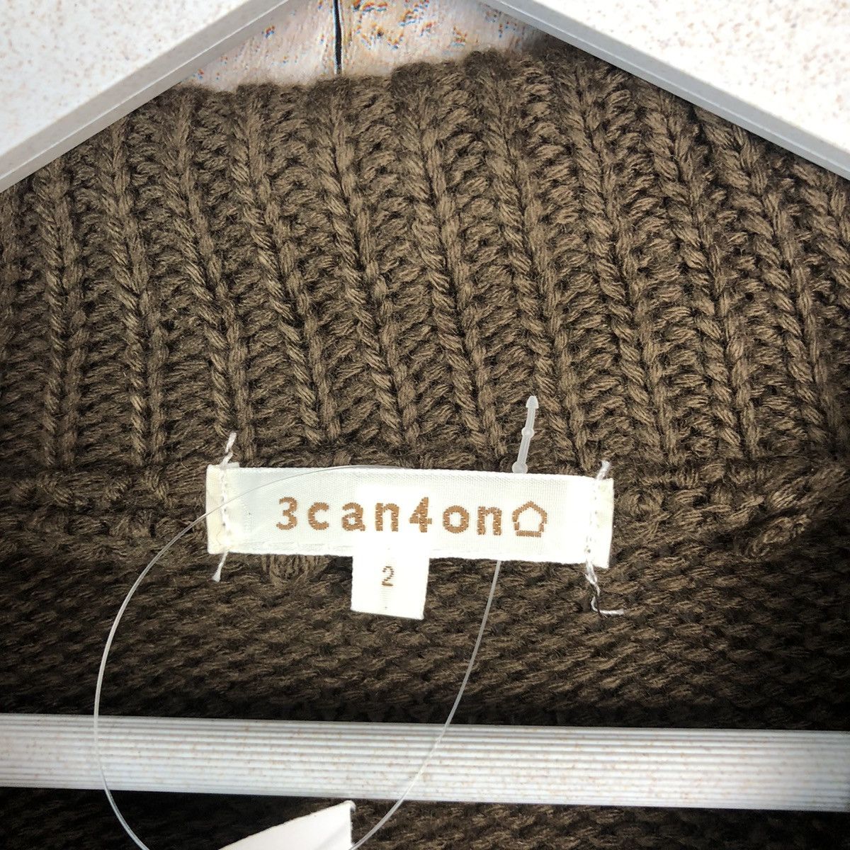 Japanese Brand 3 Can 4 on Brown Cardigan Knitwear #A863 Size US M / EU 48-50 / 2 - 9 Thumbnail