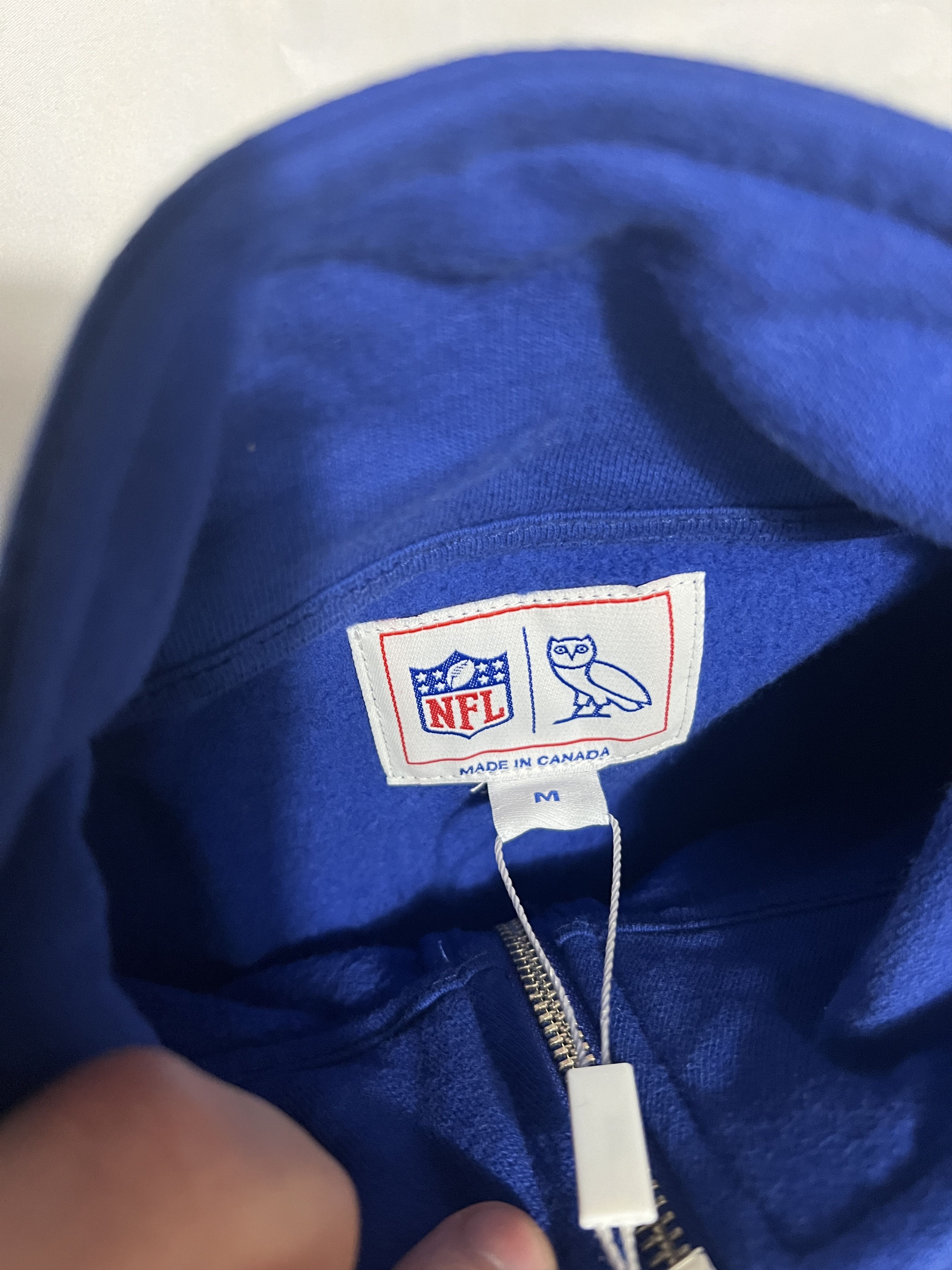 Drake *RARE* OVO x NFL New York Giants 1/4 Quarter Zip Mock Neck Size US M / EU 48-50 / 2 - 5 Thumbnail