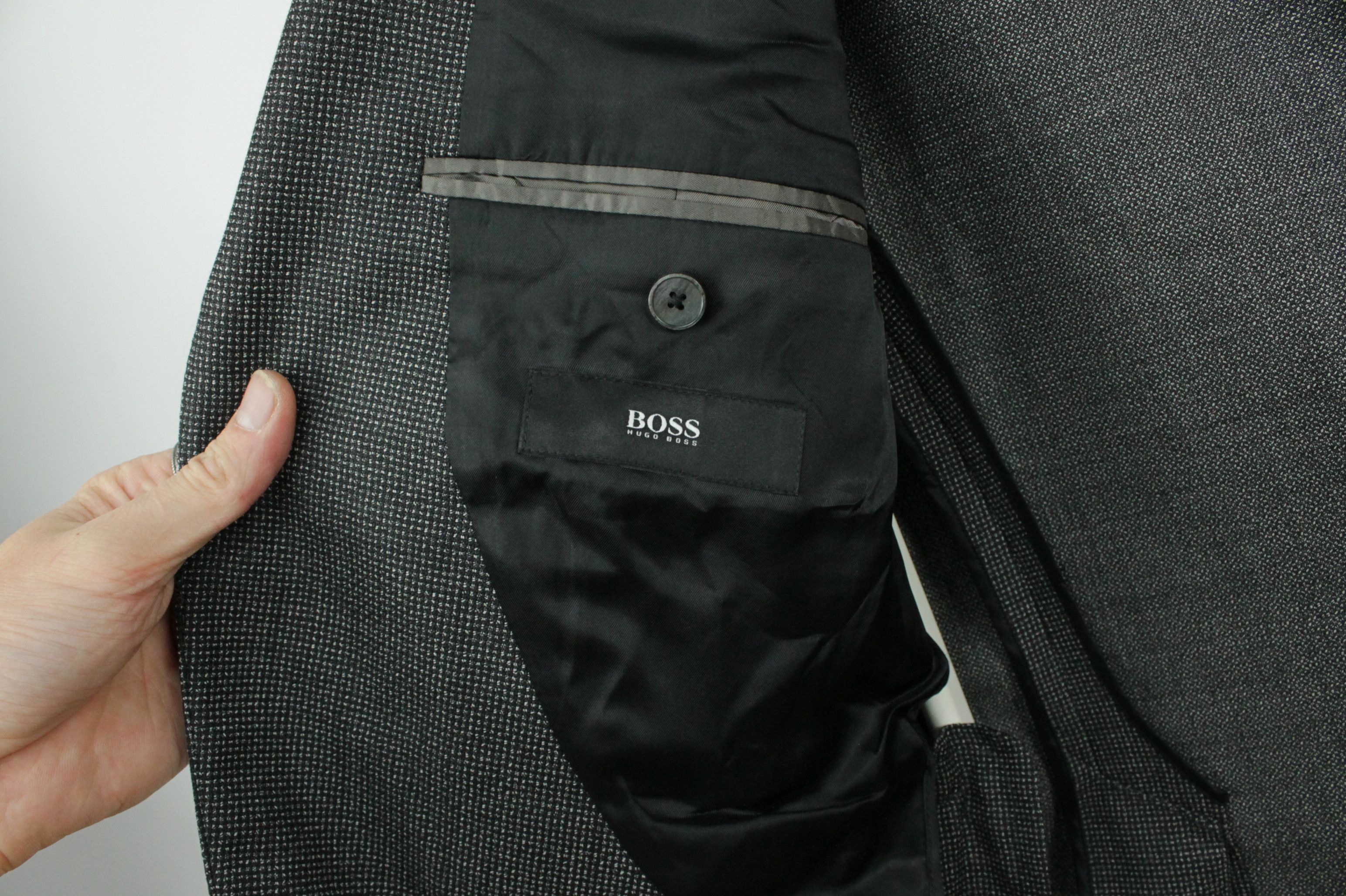 Hugo Boss Hugo Boss Jestor2 Textured Gray Wool Blazer Jacket Men's Size 40R - 9 Thumbnail