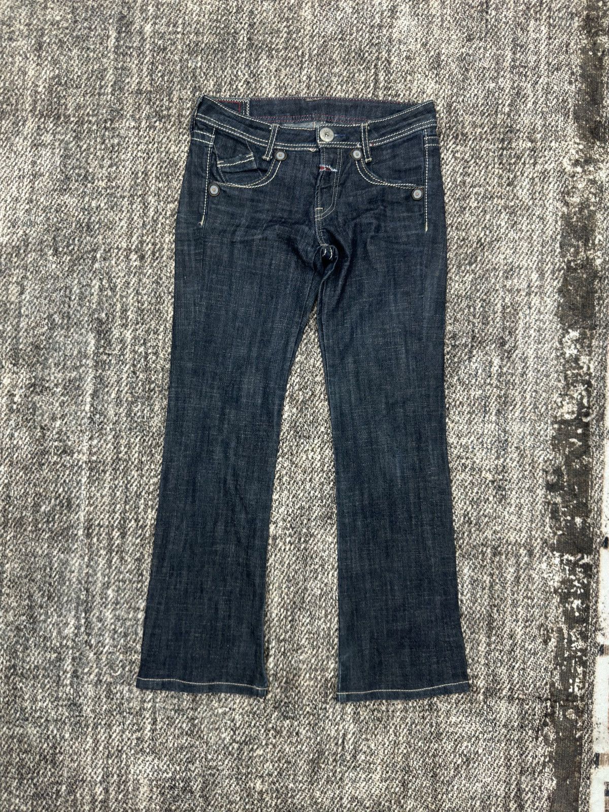 If Six Was Nine × Le Grande Bleu (L.G.B.) × Marithe + Francois Girbaud MARITHE FRANCOIS GIRBAUD Pants Biker Utility Denim Size US 29 - 1 Thumbnail
