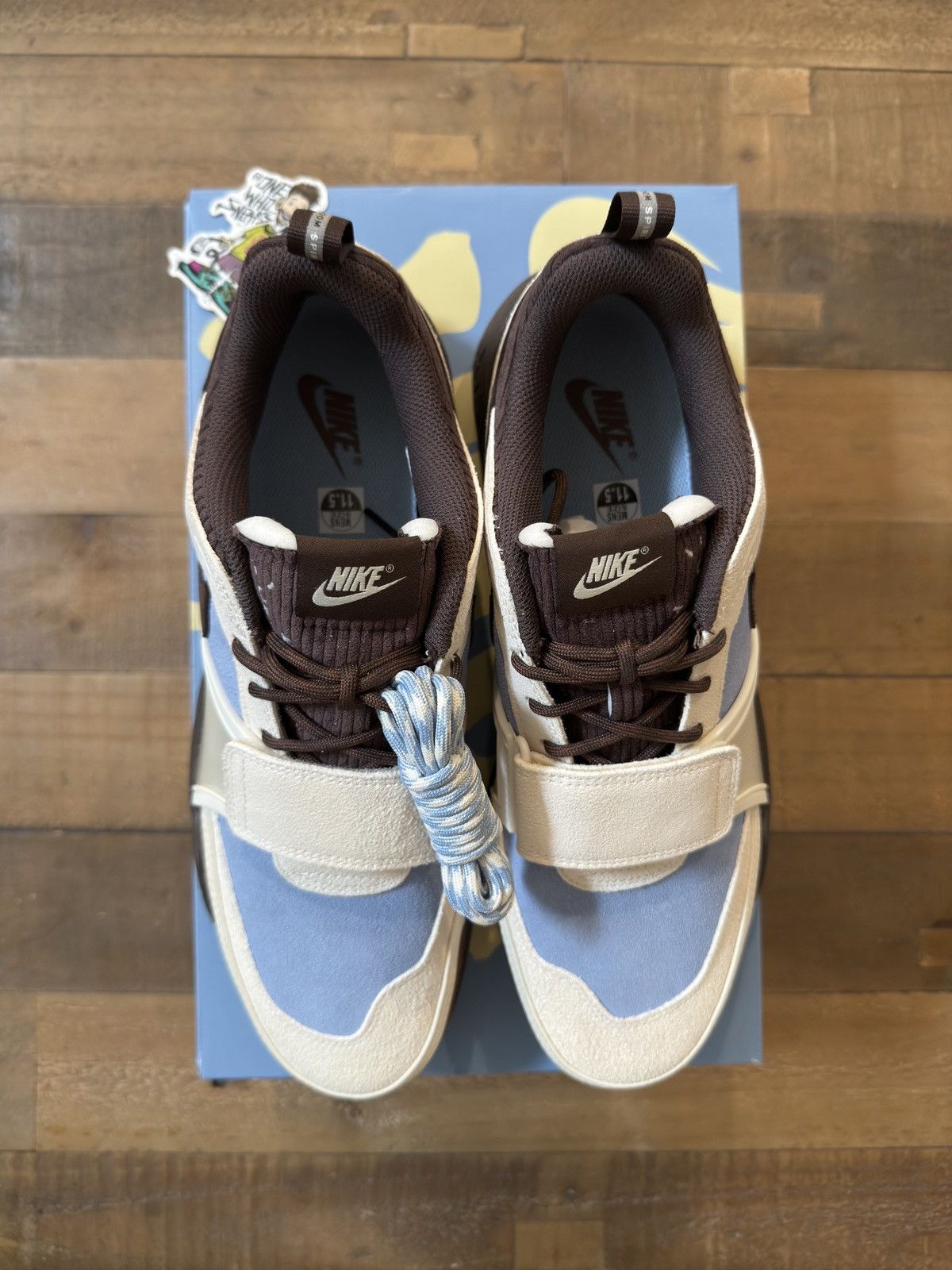 Nike × Travis Scott Travis Scott x Nike Zoom Field Jaxx Leche Blue Size US 11.5 / EU 44-45 - 16 Thumbnail