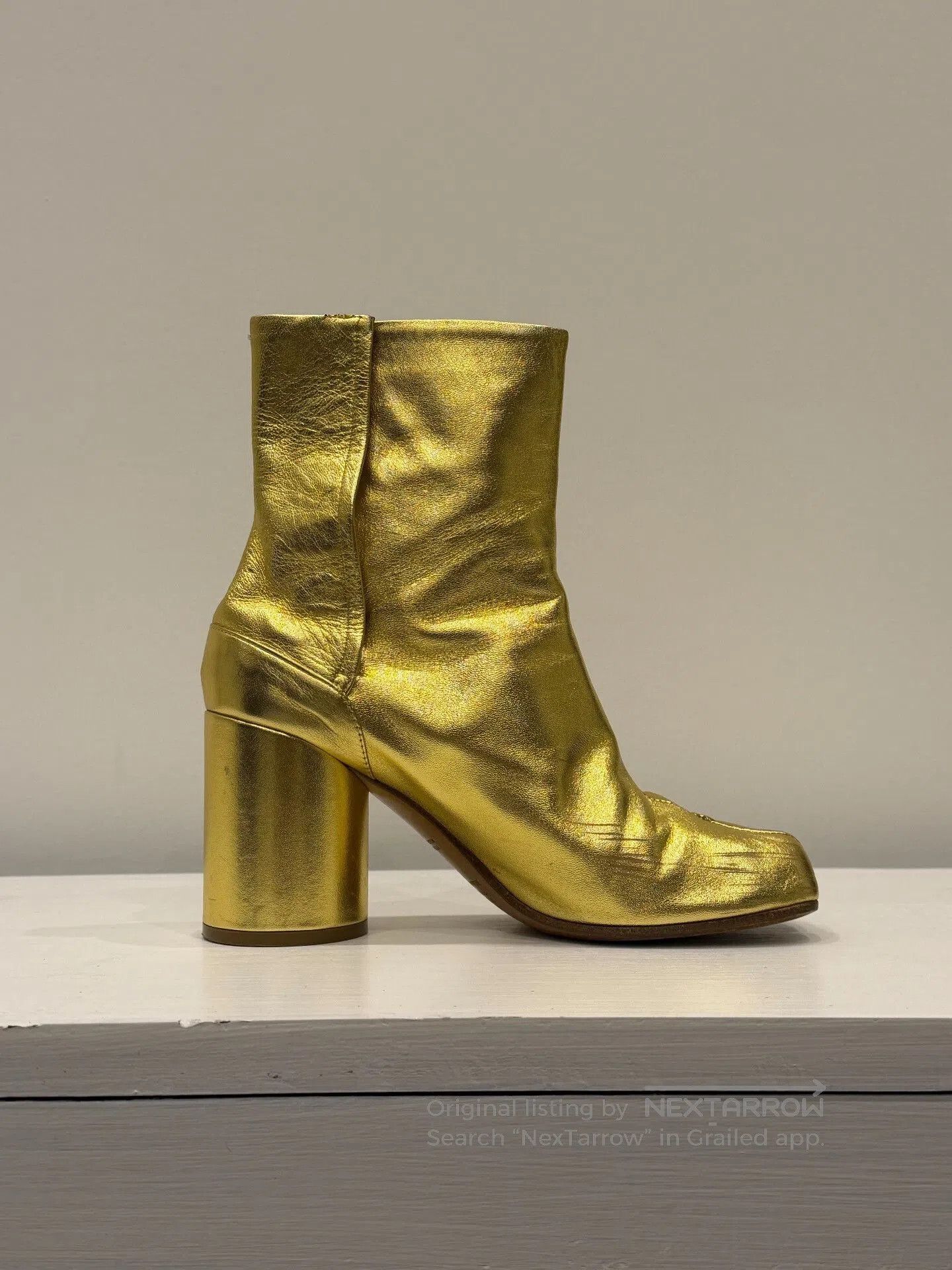 Maison Margiela Maison Margiela FW18 Liquid Gold Tabi Shoes. Size US 7 / IT 37 - 4 Thumbnail