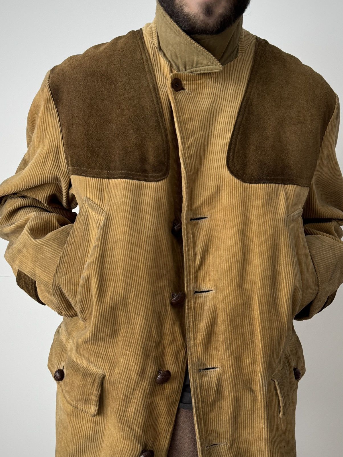 Vintage Vintage 1950s England 'Nonpareil' Hunting Corduroy Coat Size US L / EU 52-54 / 3 - 2 Thumbnail
