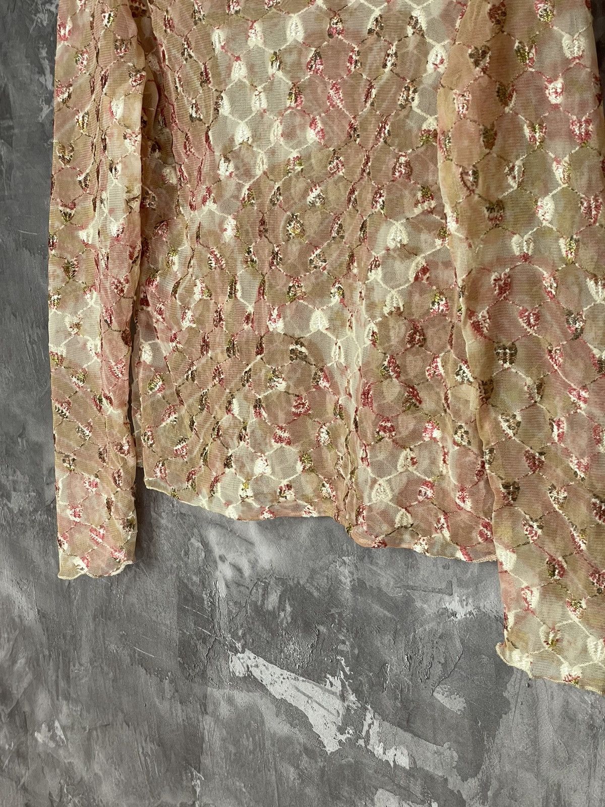 Jean Paul Gaultier × Vintage Vintage Mesh Japanese Brand Knit Long Sleeve Gaultier Style Size M / US 6-8 / IT 42-44 - 8 Thumbnail