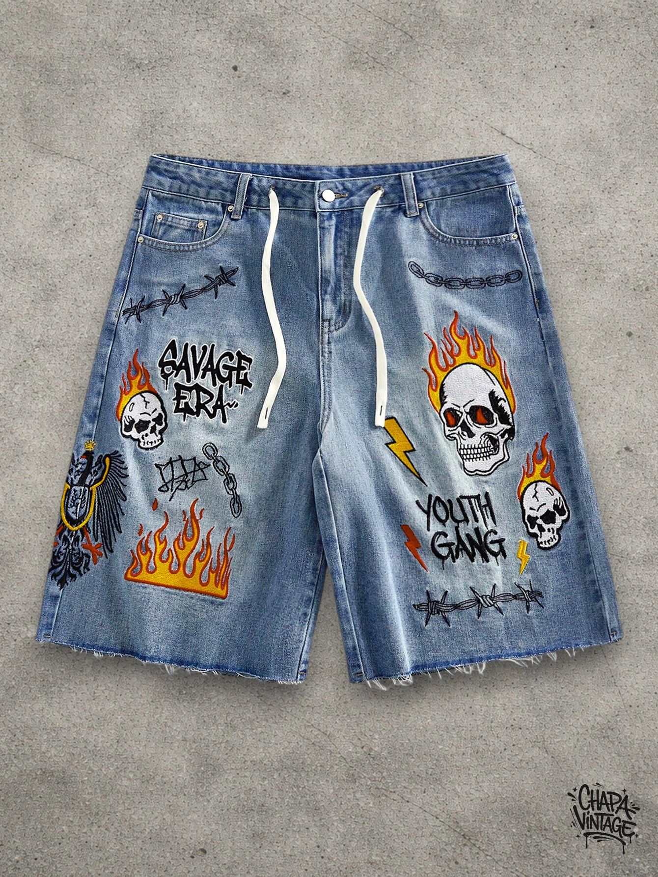 Vintage Retro jeans shorts Size US 32 / EU 48 - 2 Thumbnail