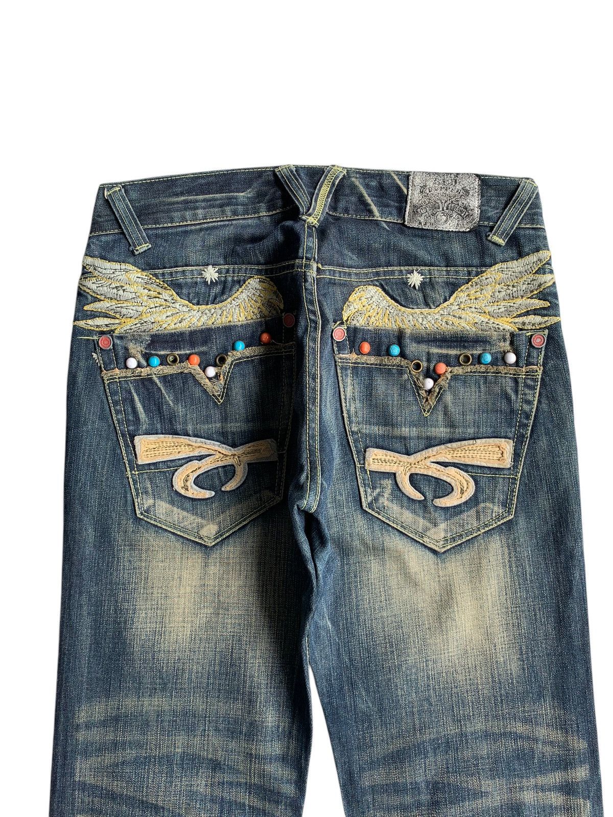 Tornado Mart FLARE💥 RED PEPPER JAPANESE PUNK SYYLE MUDMAX RUSTY DENIM🎌☠️ Size US 31 - 6 Thumbnail