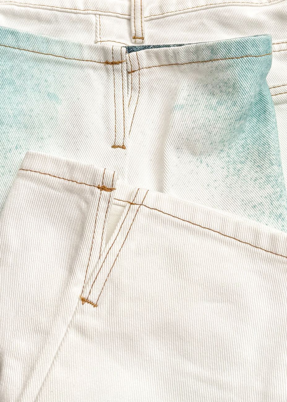 Louis Vuitton Louis Vuitton SS23 Turquoise Spray LV White Denim Jeans Size US 34 / EU 50 - 12 Thumbnail