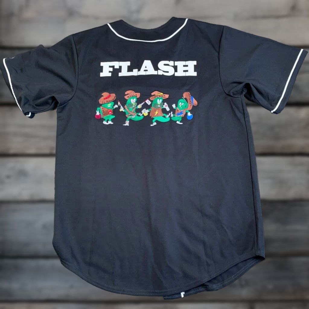 Etro Retro Embroidered Jalapeno Baseball Jersey Adult XL Black White Size US XL / EU 56 / 4 - 1 Thumbnail