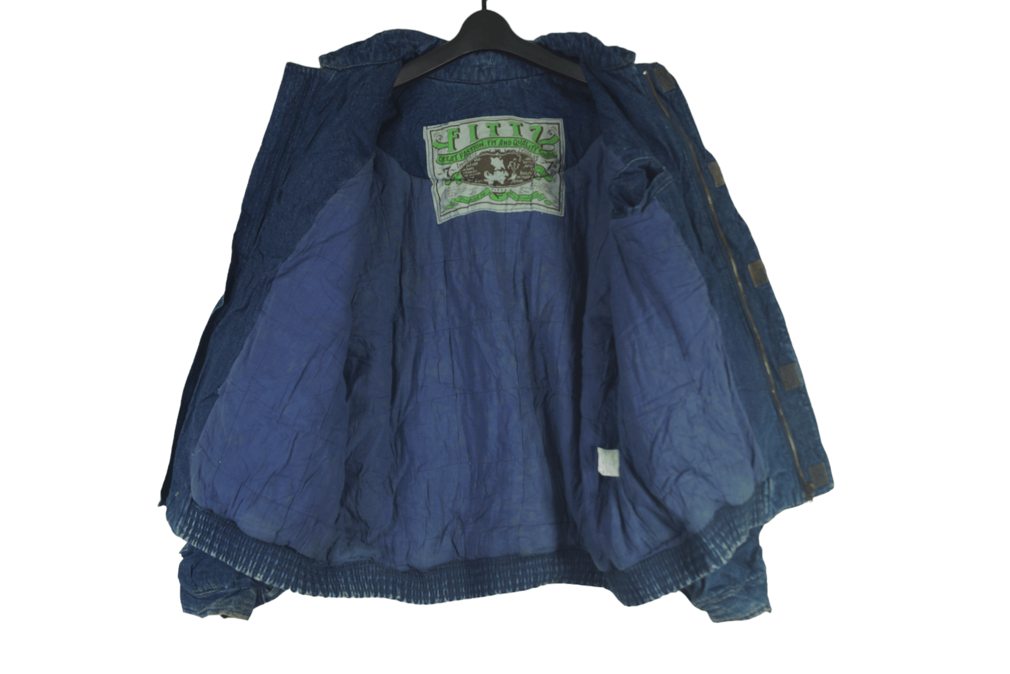 Vintage Fittz International Denim Jacket Nice Design Size US XL / EU 56 / 4 - 6 Thumbnail