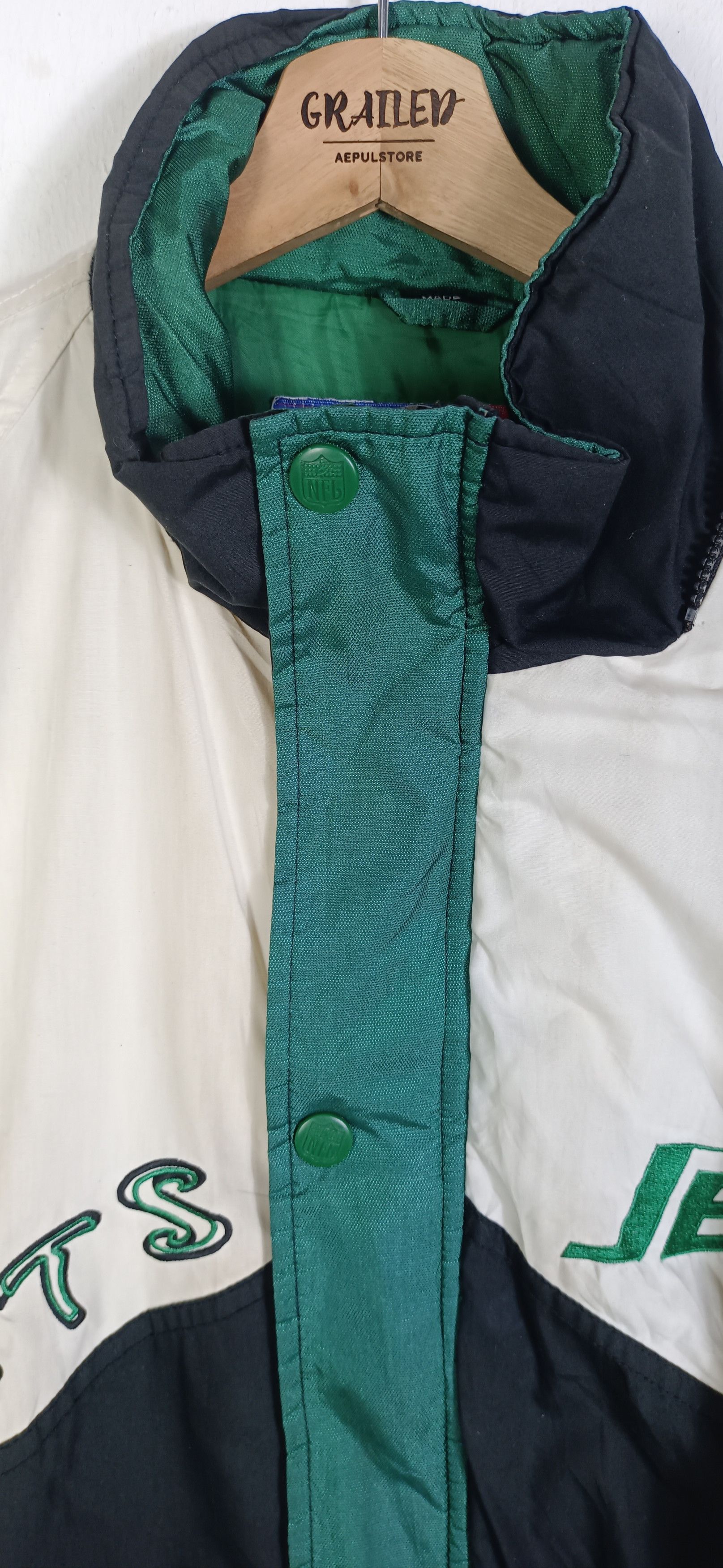 NFL Vintage 90🔥 New York Jets NFL Puffer Jacket Size US XXL / EU 58 / 5 - 11 Thumbnail
