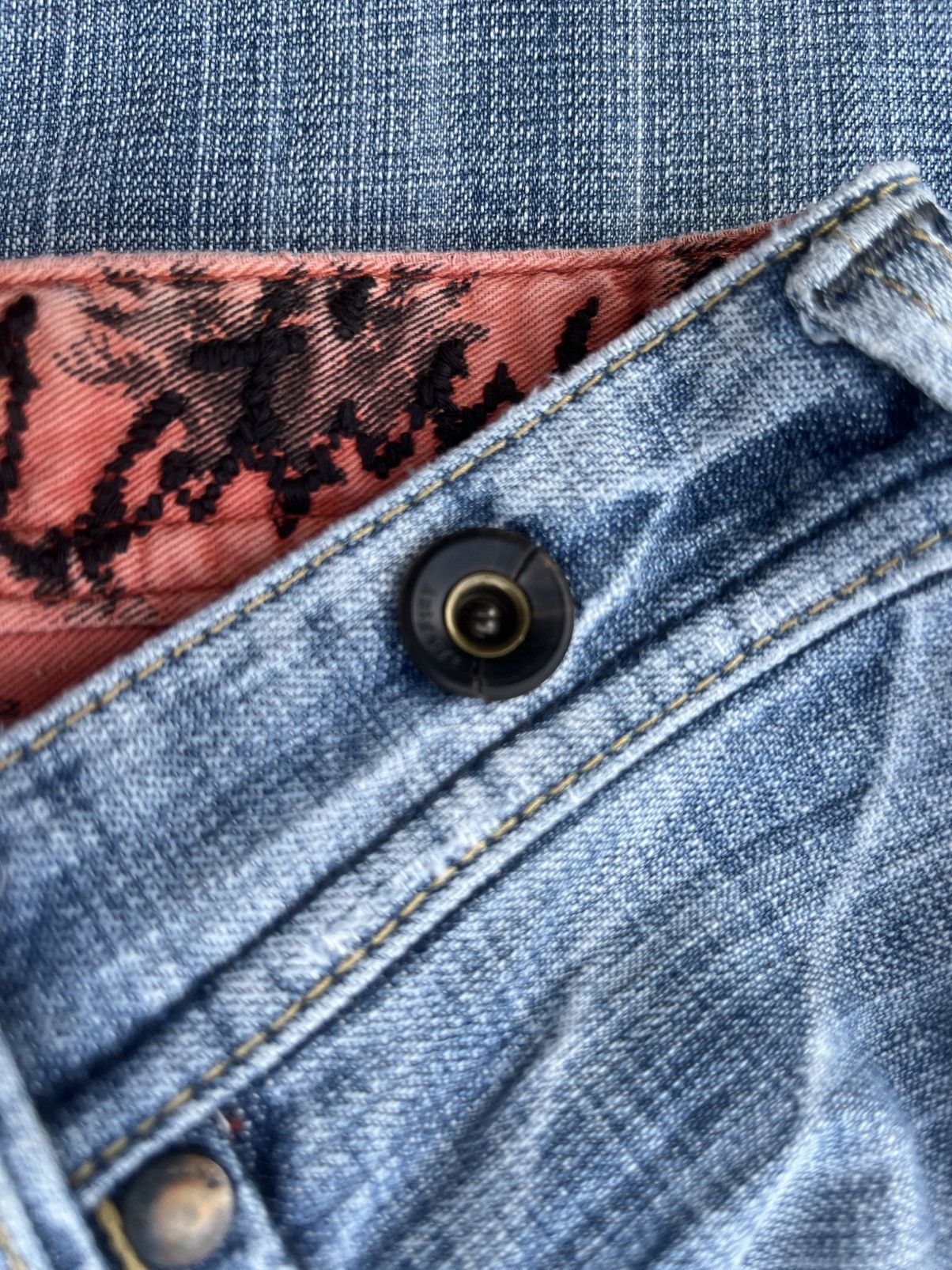 Japanese Brand Vintage Japanese Ant Gauge Distressed Frayed Leg Jeans Size US 30 / EU 46 - 10 Thumbnail