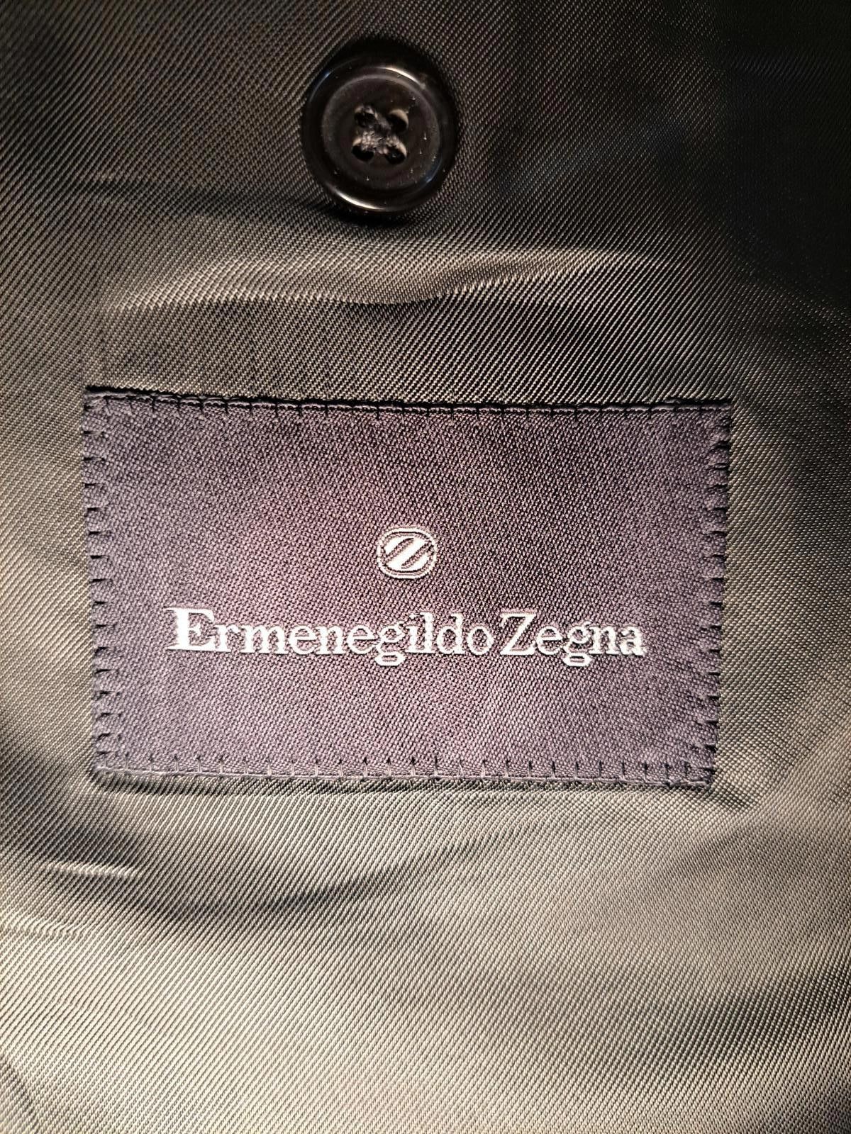 Ermenegildo Zegna Ermenegildo Zegna Sport Coat Mens 44L Gray Birdseye Wool Size 44L - 2 Thumbnail