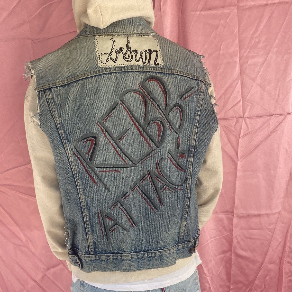 Levi's Vintage Studded Denim Vest Size US M / EU 48-50 / 2 - 10 Thumbnail