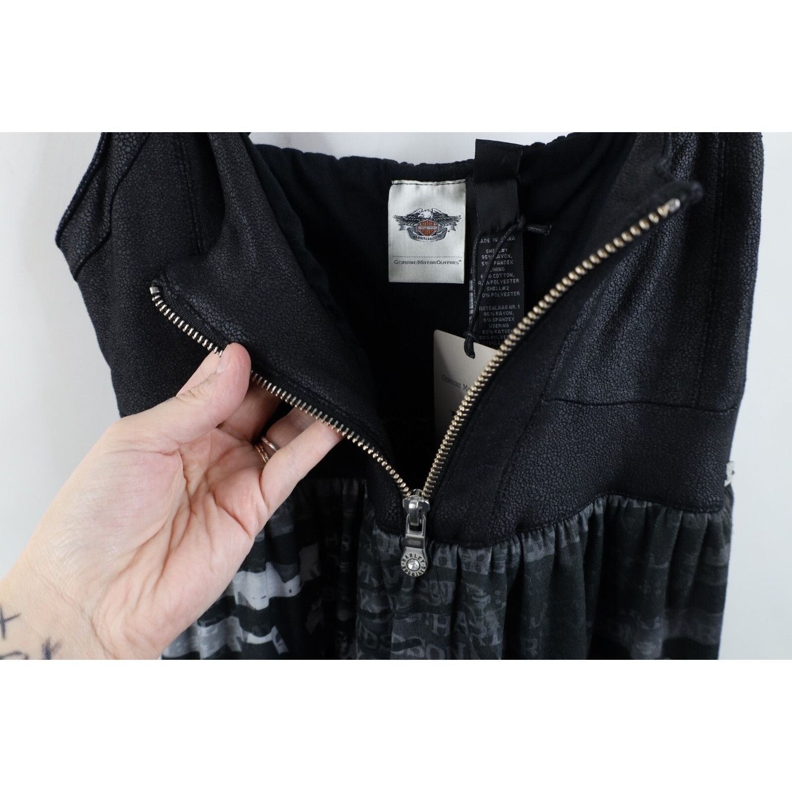 Harley Davidson × Vintage Deadstock Vintage Y2K Harley Davidson Rockabilly Dress Size L / US 10 / IT 46 - 6 Thumbnail
