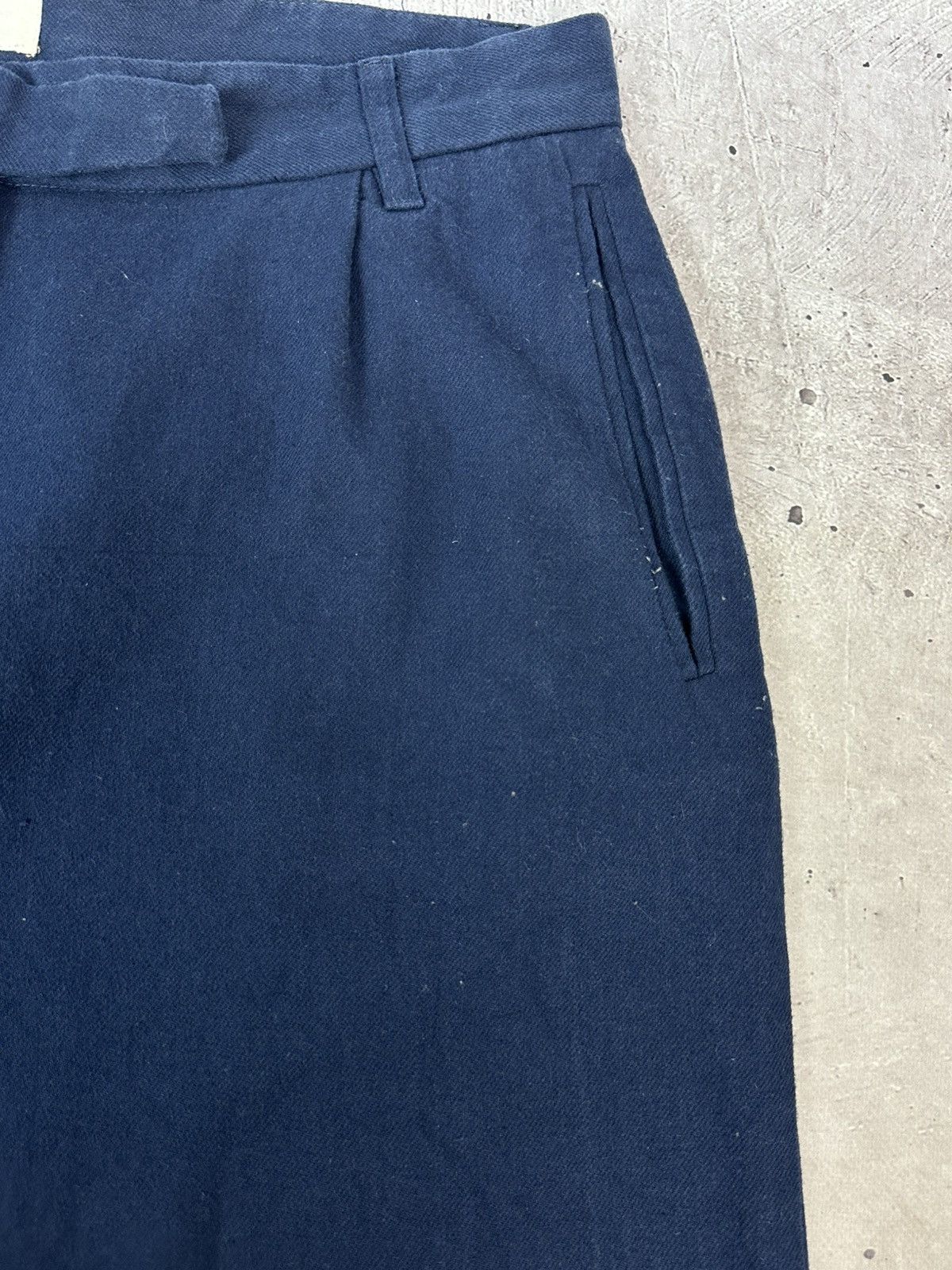Folk Folk Loose Navy Blue Cotton-Linen Blend Men’s Casual Pants Size US 33 - 7 Thumbnail