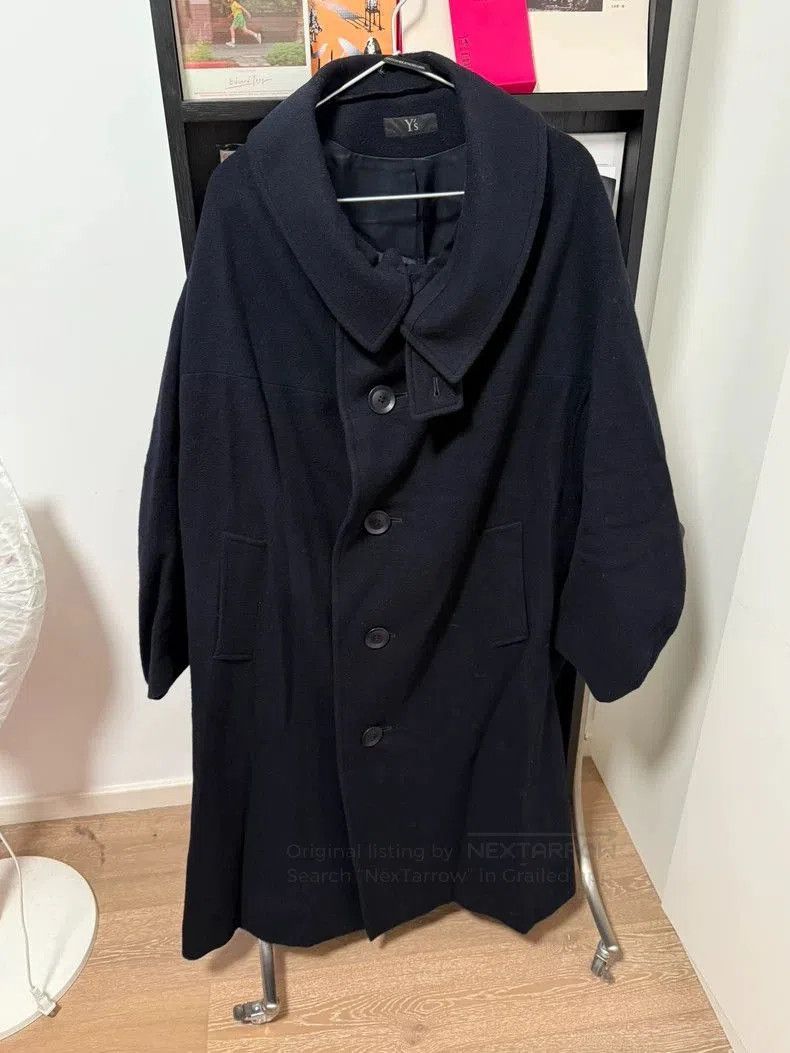 Yohji Yamamoto Y's Navy Wool Coat with Buttons Size US M / EU 48-50 / 2 - 1 Thumbnail