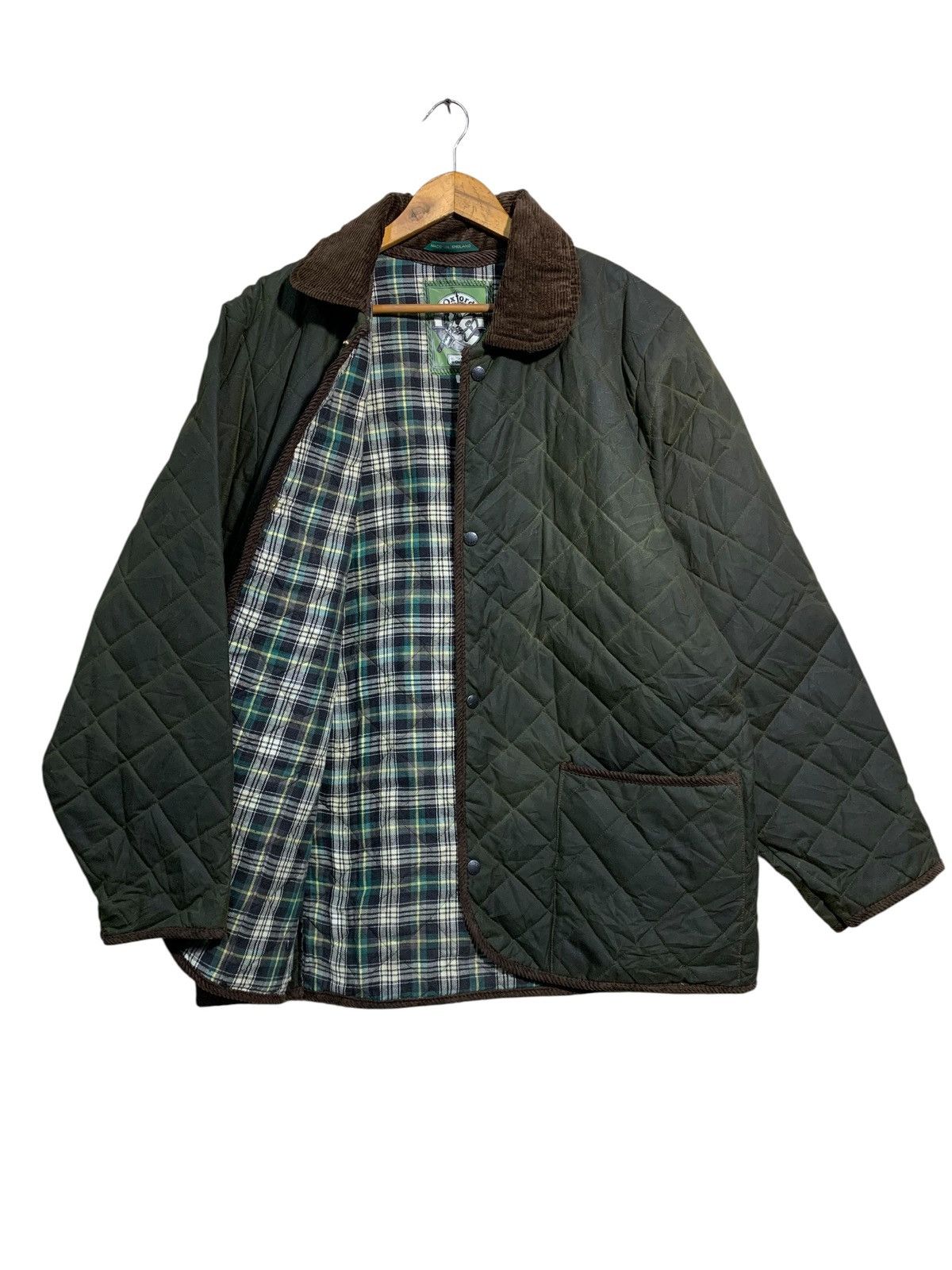 Barbour 🔥OXFORD BLUE WAXED QUILTED JACKETS ENGLAND Size US M / EU 48-50 / 2 - 1 Thumbnail