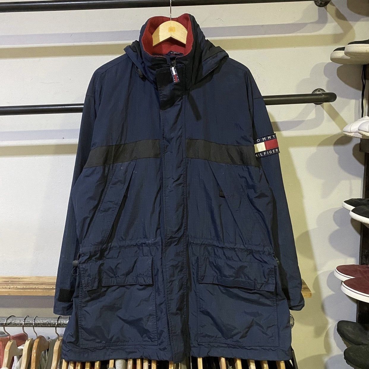 Tommy Hilfiger × Vintage Tommy Hilfiger Men's Navy Parka Hood Jackets Size US M / EU 48-50 / 2 - 1 Thumbnail