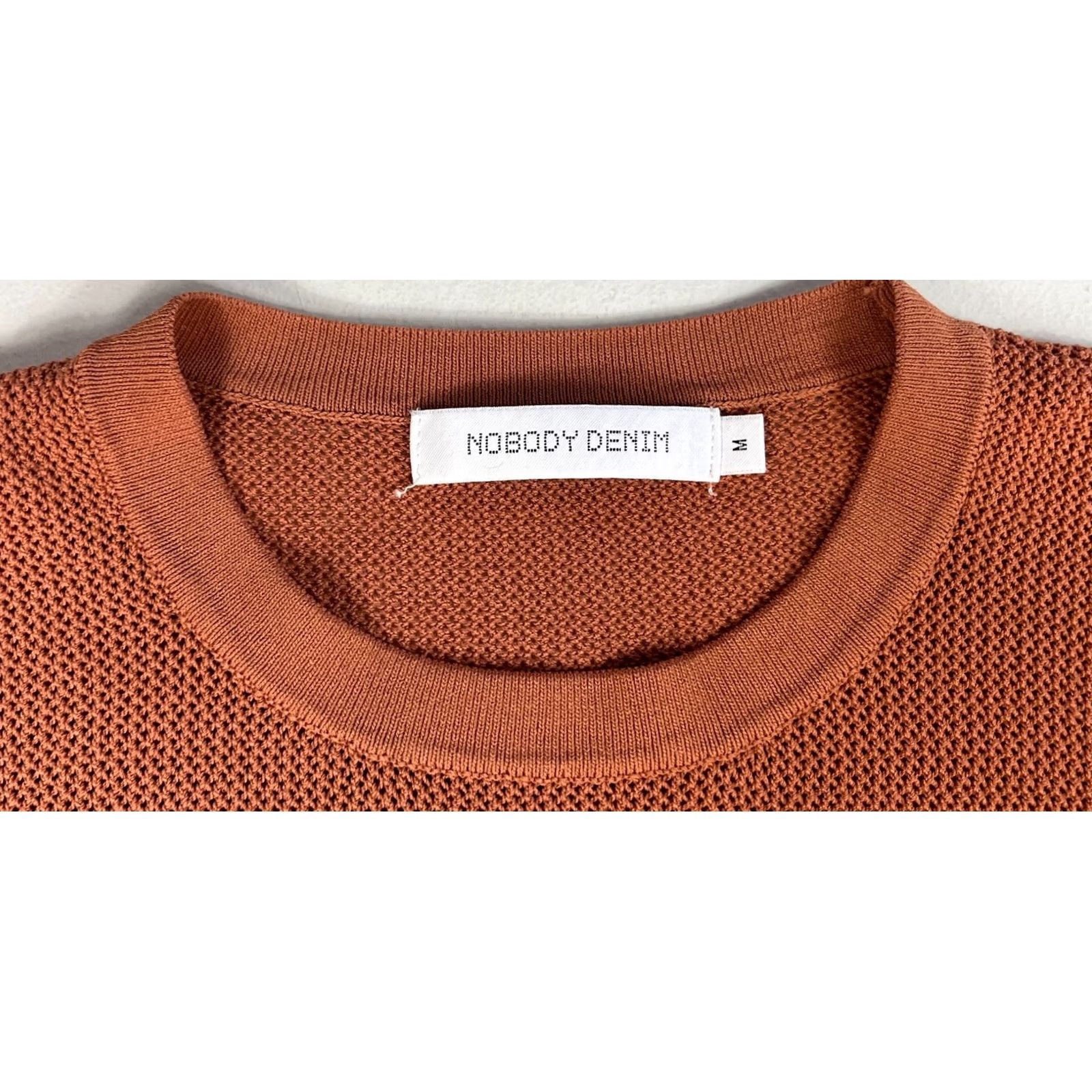 Nobody Denim Nobody Denim Edie Open Knit Top T-Shirt Women Terra M Adult Short Sleeve Round Neck Pullover Classic Lightweight Vintage/Pre-owned Size M / US 6-8 / IT 42-44 - 4 Thumbnail