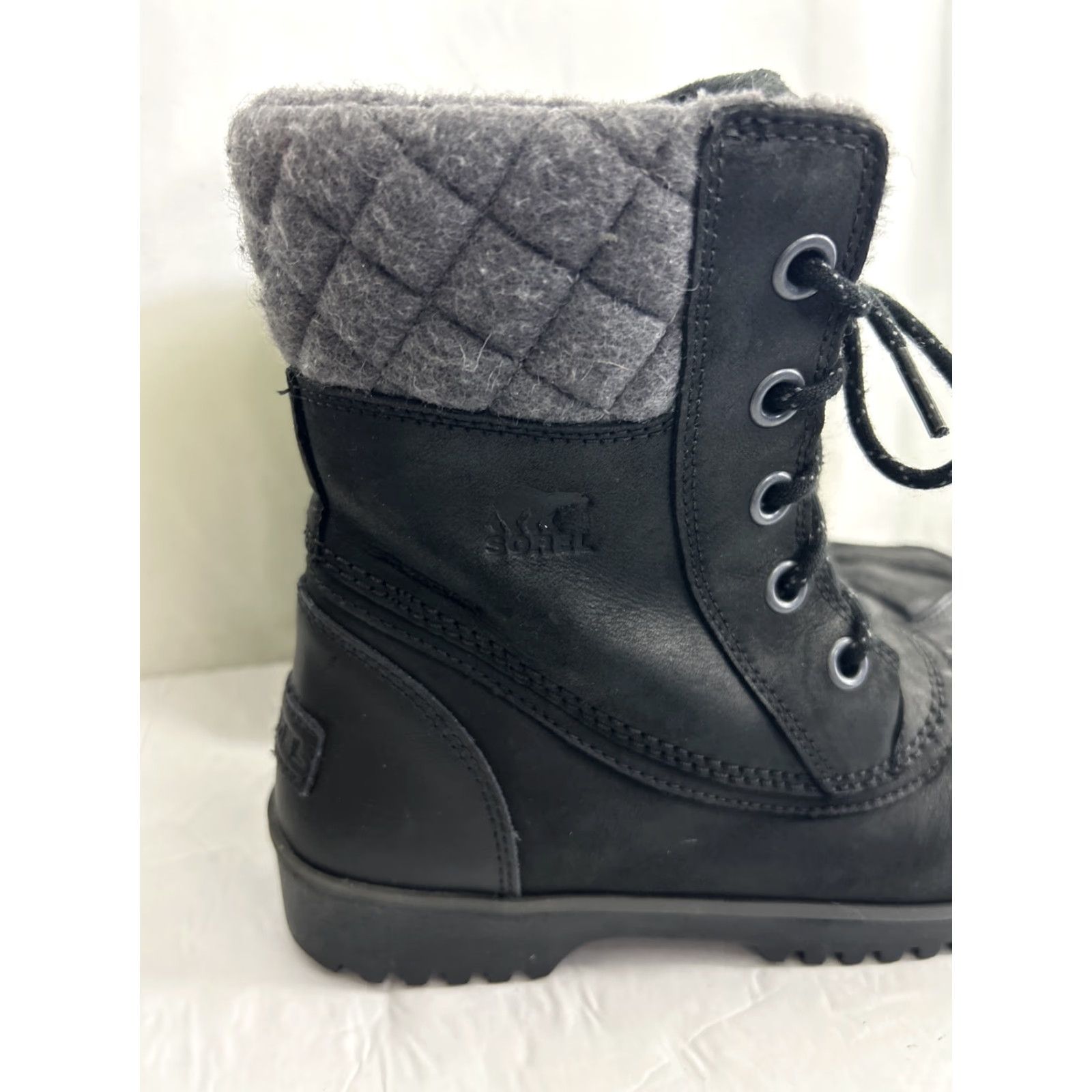 SOREL Sorel Meribel Lace Up Black Leather Boot Women Size 8 Winter Shoe Boots Size US 8 / IT 38 - 4 Thumbnail