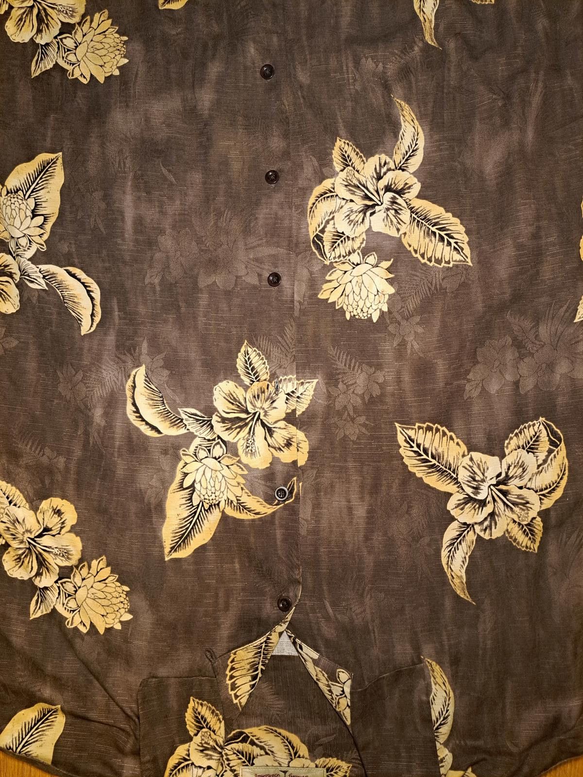 Tommy Bahama Tommy Bahama Button Up Shirt Mens XL Brown Silk Hawaiian Size US XL / EU 56 / 4 - 6 Thumbnail