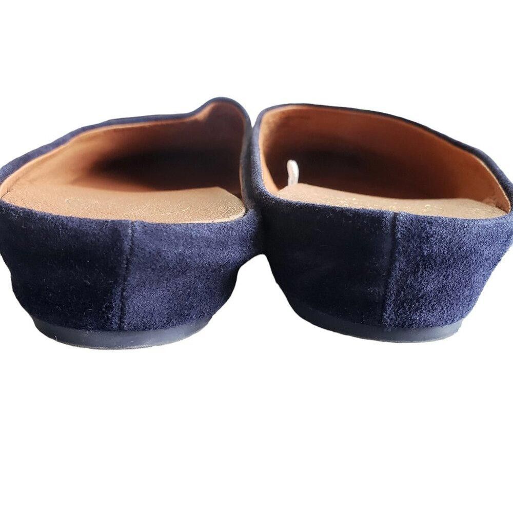 Designer SH105 Andre Assous Norma Suede Navy Featherweight Flat 9.5 Size US 9.5 / IT 39.5 - 5 Thumbnail