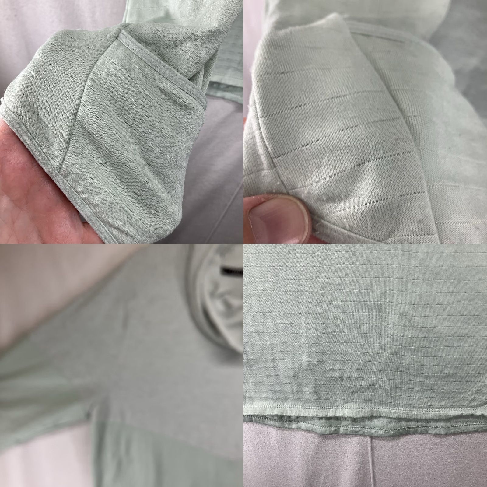 Nike Nike Running Division Women T-Shirt Mock Neck Athletic Light Sage Thumb Holes Shirt Size M / US 6-8 / IT 42-44 - 8 Thumbnail
