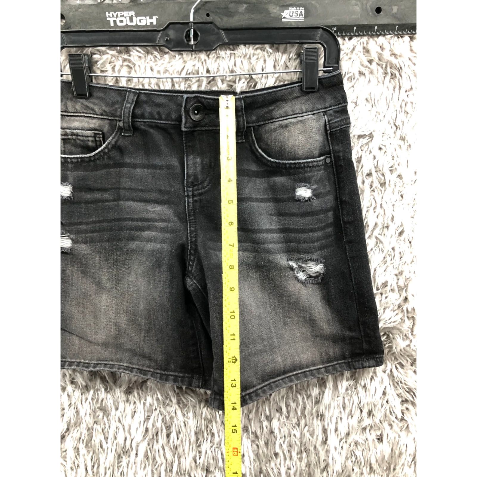 Vintage Natural Reflections Shorts Bermuda Denim Dark Wash Black 2 Womens Mid Rise 27 in 6 in Inseam 5-Pocket Style Casual Size 26" / US 2 / IT 38 - 3 Thumbnail