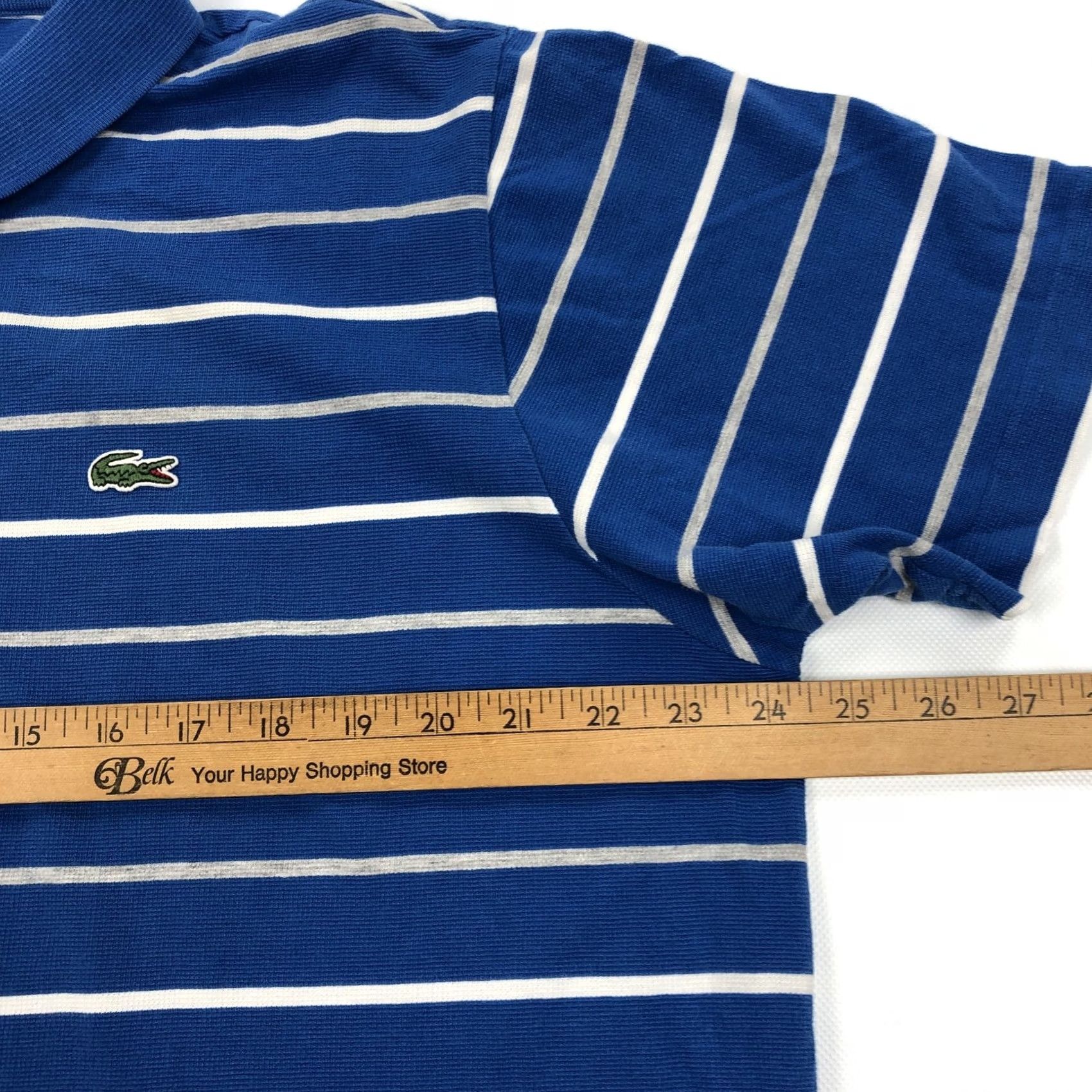 Lacoste Lacoste Sport Polo Shirt Striped Pique Men’s Blue White Gray Short Sleeve Size 8 XS XL Size US M / EU 48-50 / 2 - 6 Thumbnail