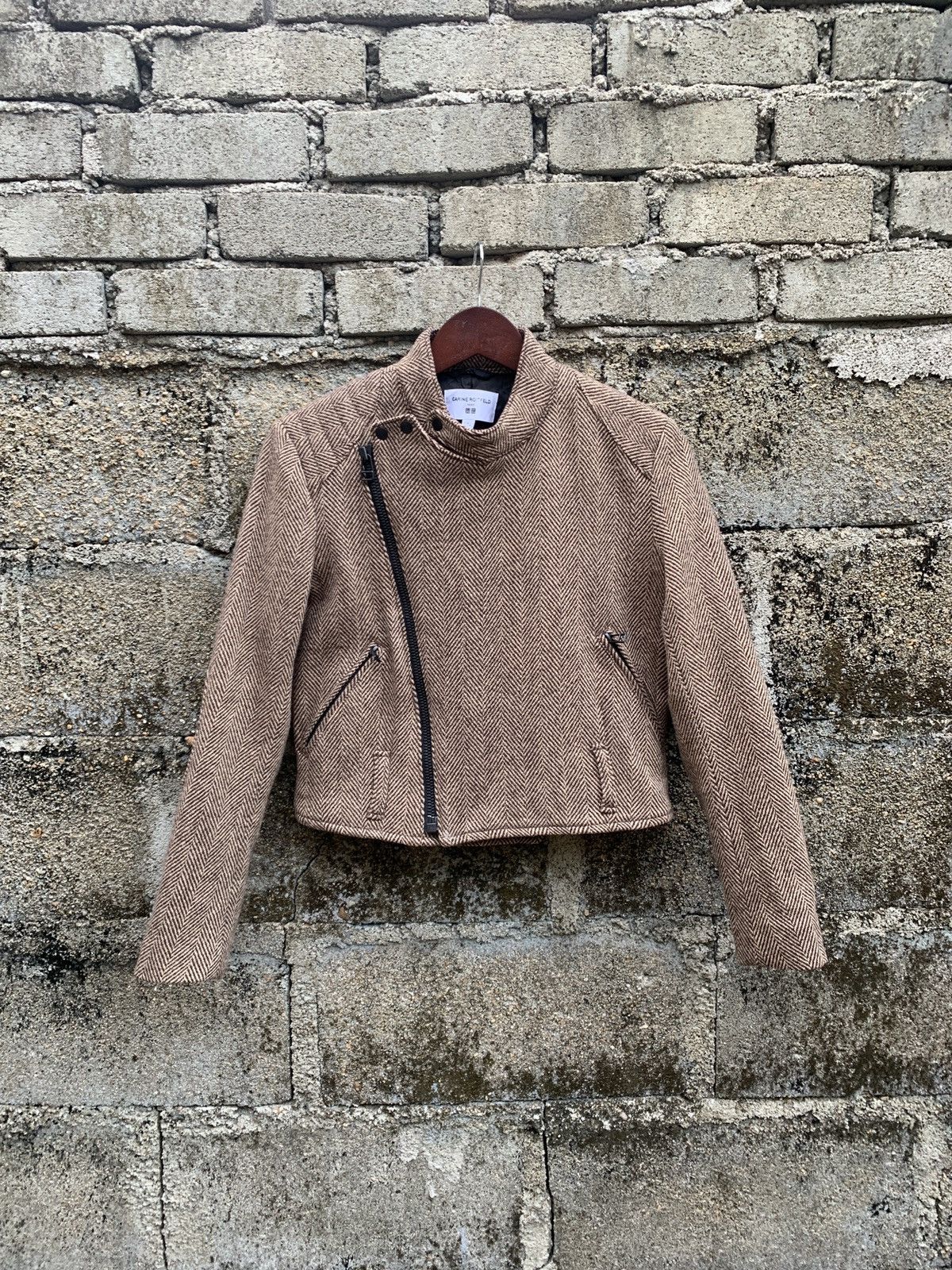 Image of Vintage Uniqlo X Carine Rootfeld Cropped Jacket in Brown, Women's (Size Small)