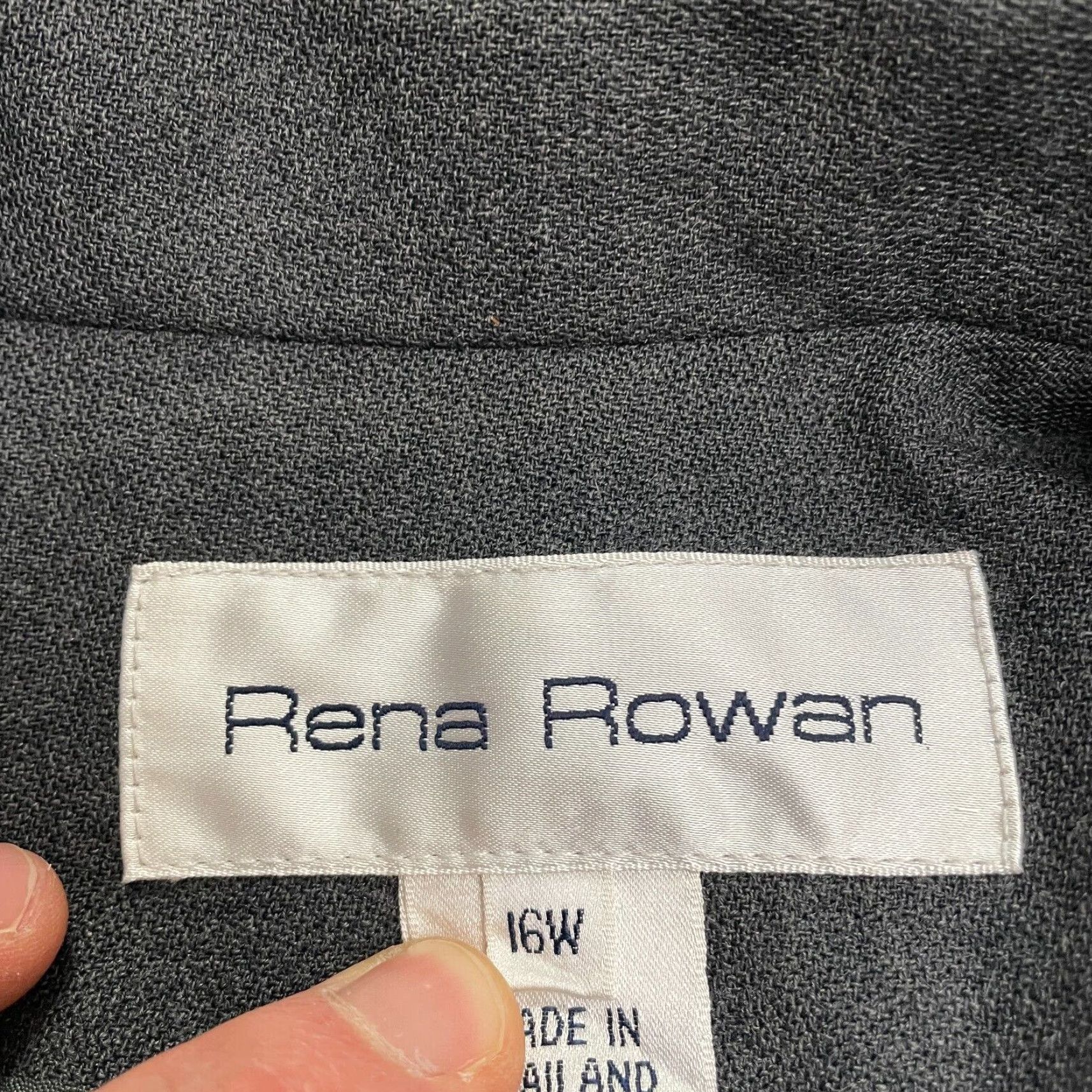 Doublet Rena Rowan Wool Blazer Jacket 16W Womens Gray Double Breasted Business Work Size XXL / US 16-18 / IT 52-54 - 4 Thumbnail