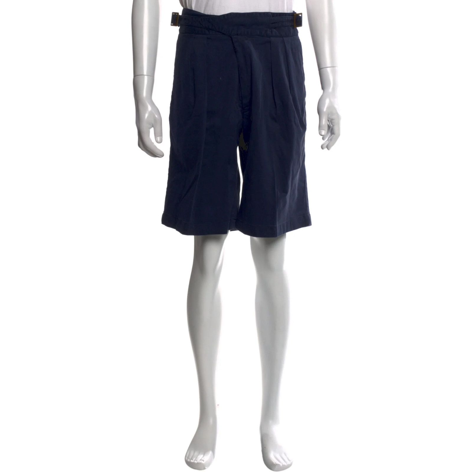 Rubinacci Manny Navy cotton Ghurkha Shorts 54IT 9 inseam 36