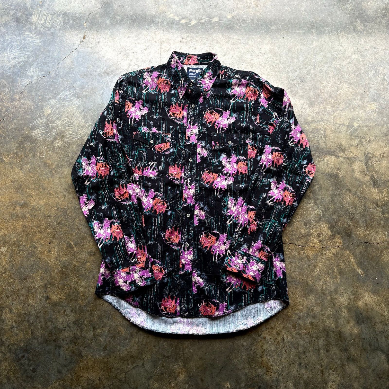 Wrangler Very Rare Vintage Wrangler Brushpopper Rodeo Western Shirt Size US XL / EU 56 / 4 - 1 Thumbnail