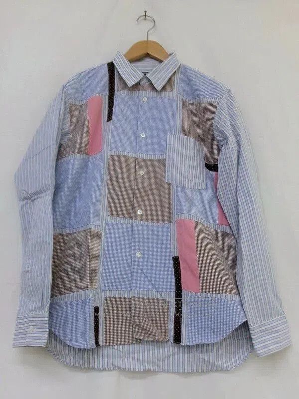 Comme des Garcons COMME des GARCONS Striped Patchwork Shirt. Size US M / EU 48-50 / 2 - 1 Thumbnail