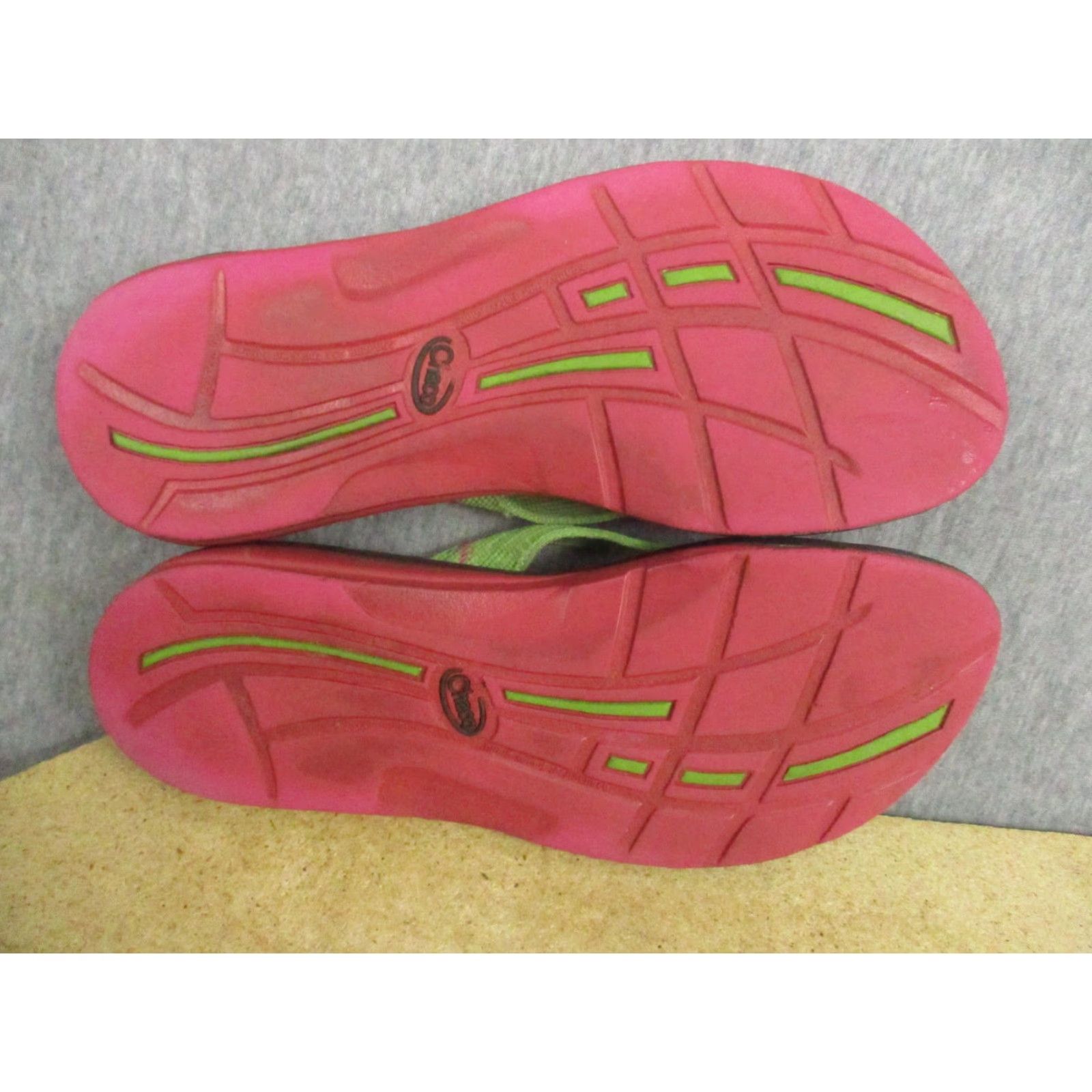 Chaco Chaco Flip Sandals Womens 9 Black Green Thong Flip Flops Outdoor EcoTread Sl ip On Size US 9 / IT 39 - 5 Thumbnail