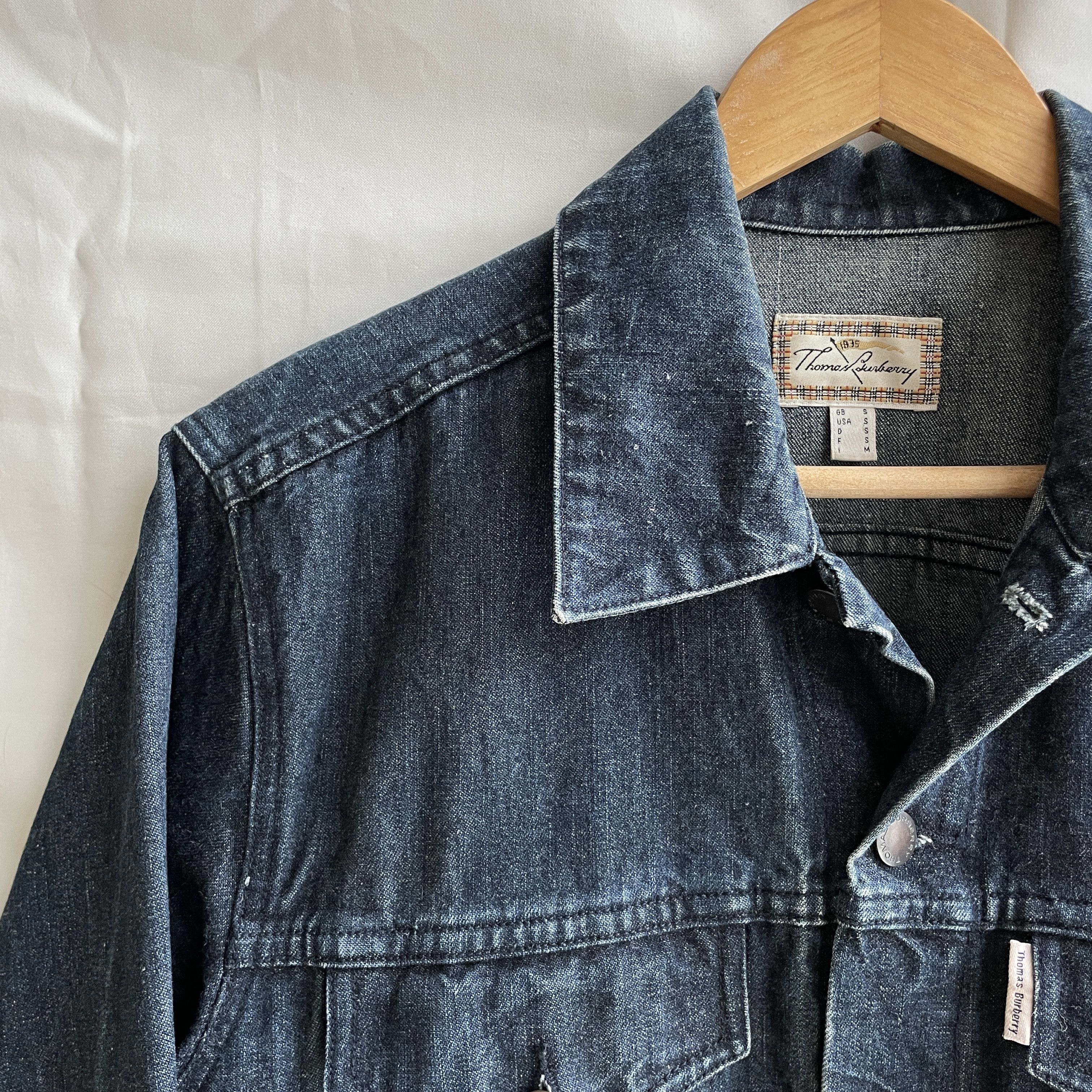 Burberry Thomas Burberry Vintage Denim Trucker Jacket Size S Size US S / EU 44-46 / 1 - 4 Thumbnail