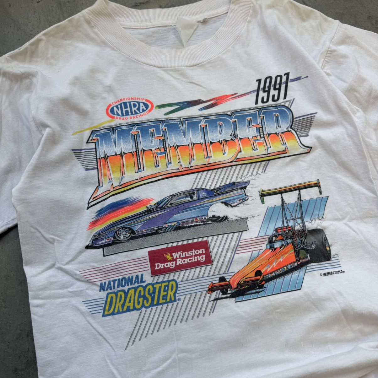 NASCAR Vintage 90s NHRA Drag Race Nascar Style Tee Size US M / EU 48-50 / 2 - 2 Thumbnail