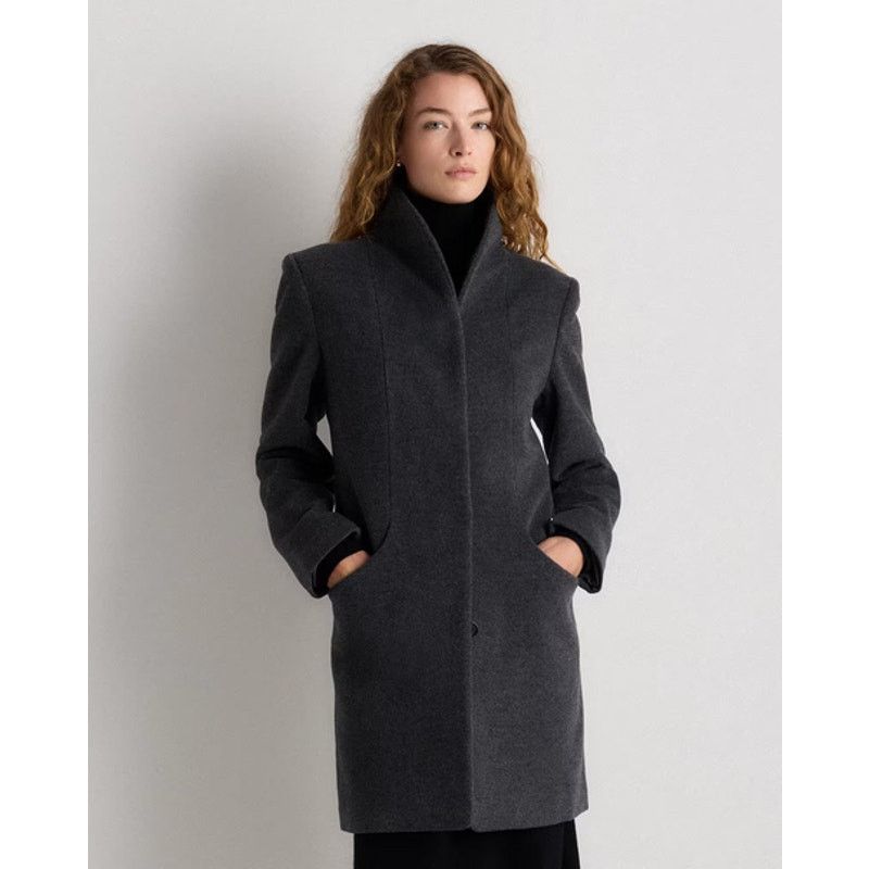 Quince Quince Women's Wool Cashmere Cocoon Coat Charcoal Size S Size S / US 4 / IT 40 - 2 Thumbnail